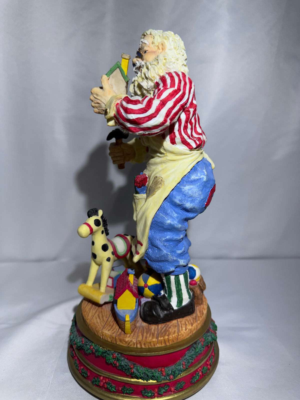 Vintage Toy Maker Santa Claus Wind-Up Music Box – Plays “Jolly Old St. Nicholas”