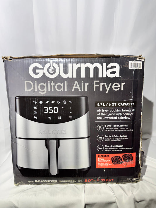 Gourmia 6-Quart Digital Air Fryer – Model GAF685 – Accessories Included