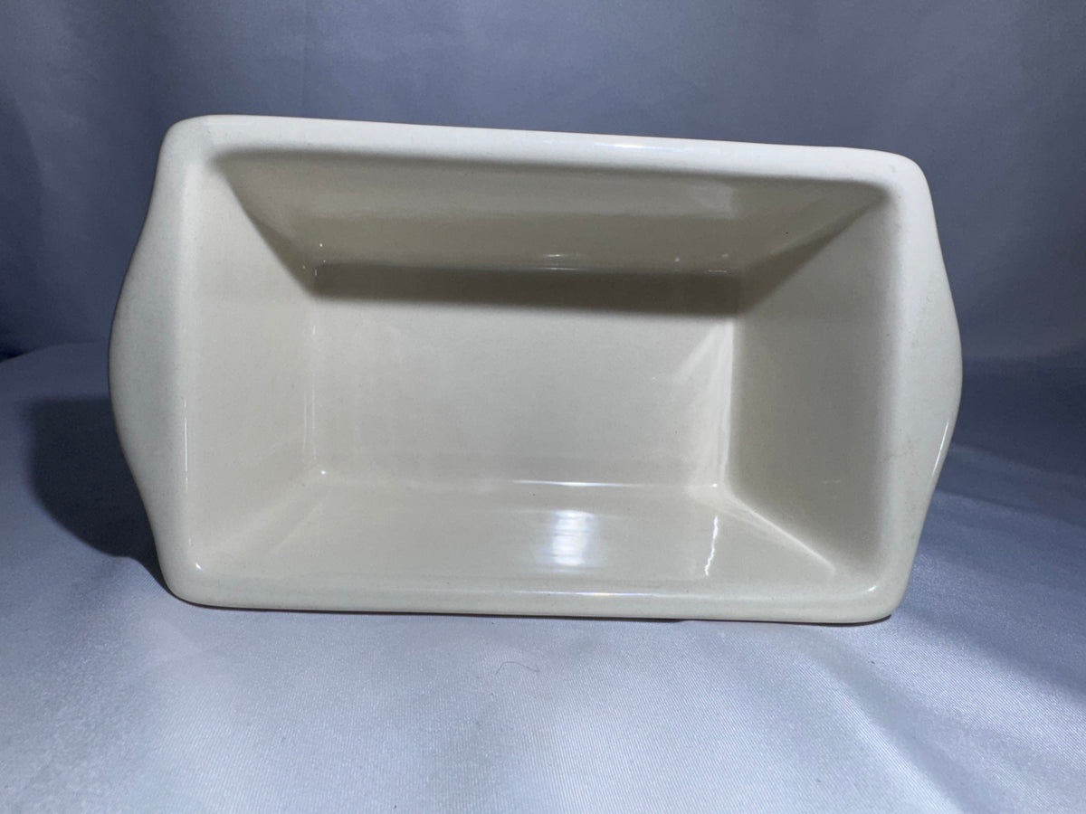 Century Seasons Greetings Christmas Snowman Ceramic Mini Loaf Baking Pan Holiday