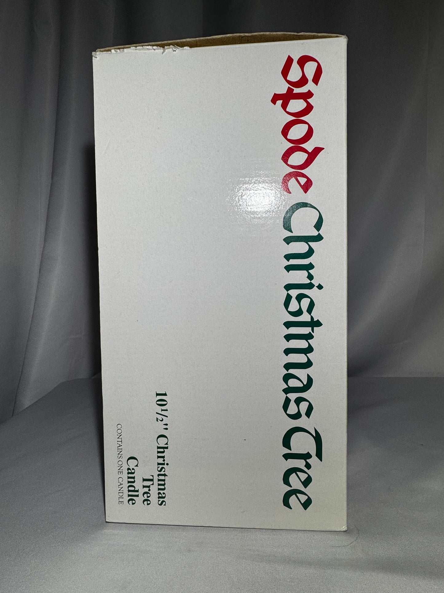 Spode Christmas Tree 10.5” Holiday Tree Candle Santa Topper w/ Original Box Decor
