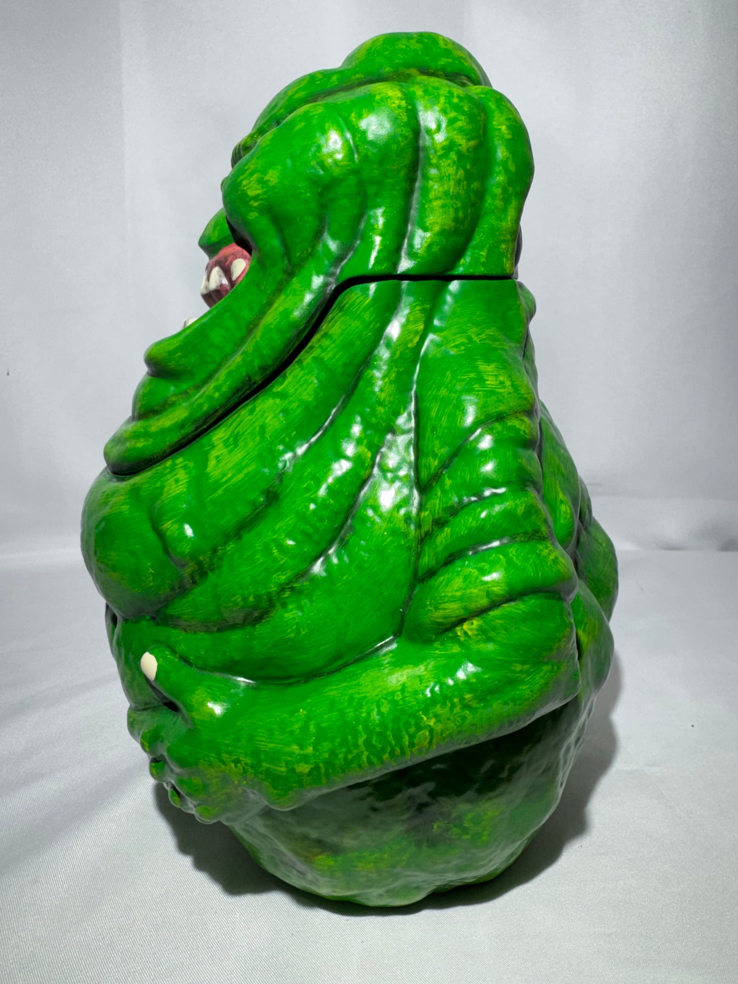Rare Vintage Ghostbusters Slimer Ceramic Cookie Jar 9” Hand Painted No Box