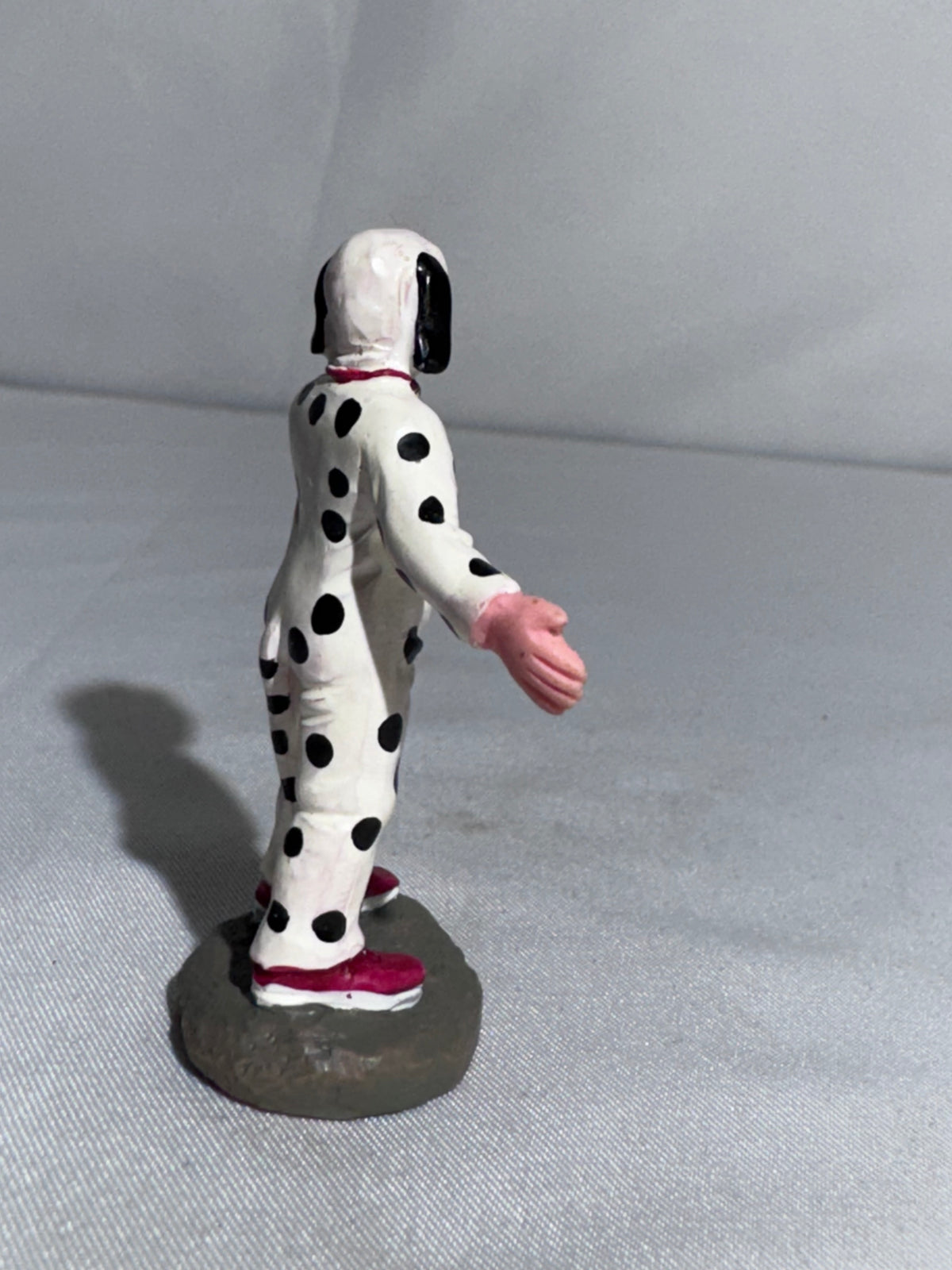 Halloween Village Figurine – Child in Dalmatian Dog Costume – Hand-Painted Miniature