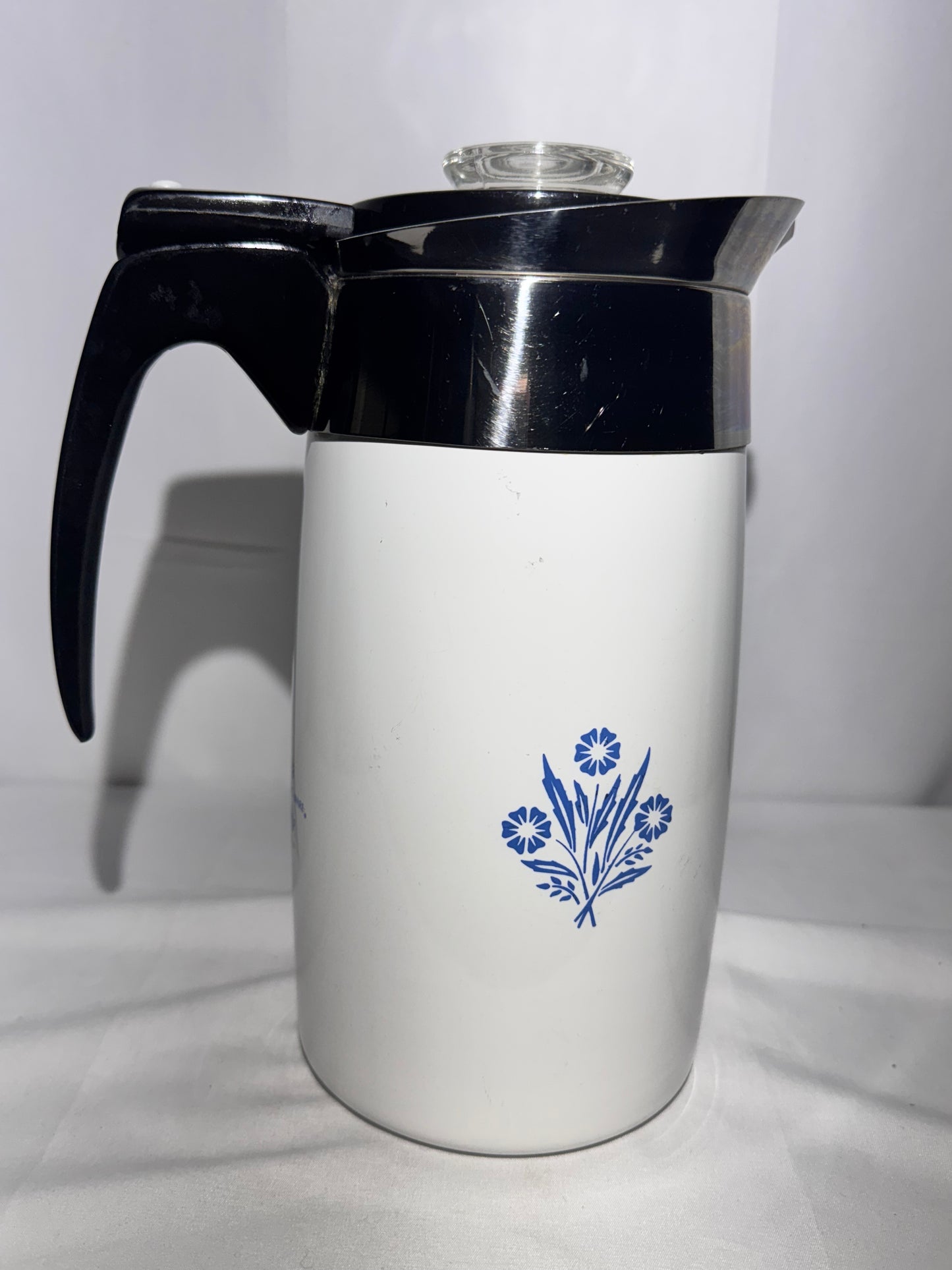 Corning Ware Blue Cornflower 10-Cup Electric Coffee Percolator – Tested & Complete