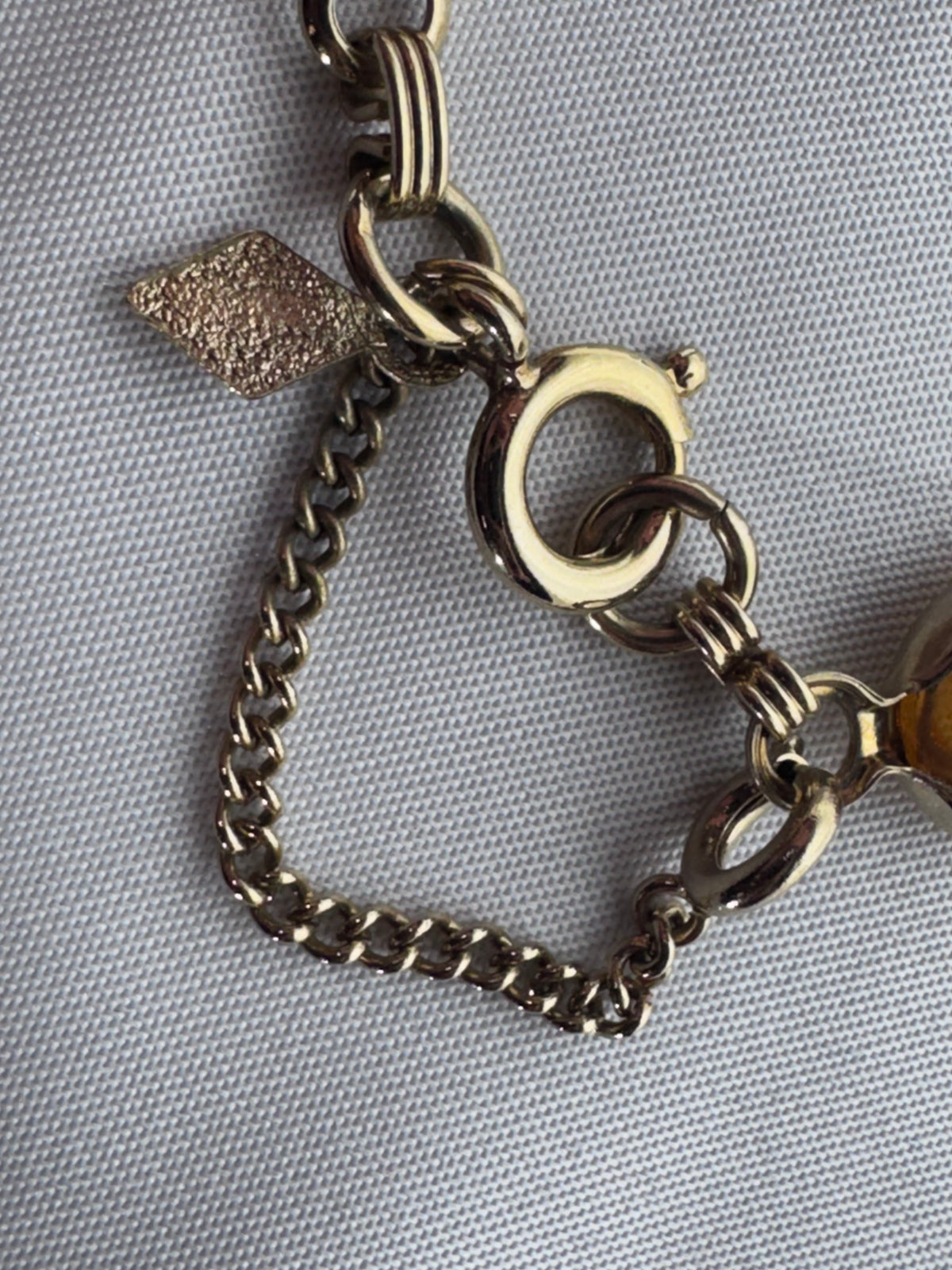 Vintage Sarah Coventry “Golden Autumn” Bracelet – Faux Topaz Glass Stones – 7”