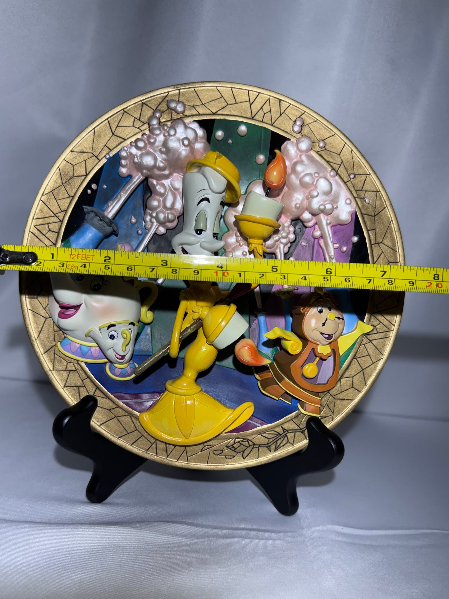 Disney Beauty & the Beast Be Our Guest 3D Collector Plate LE 2833/5000 Box COA