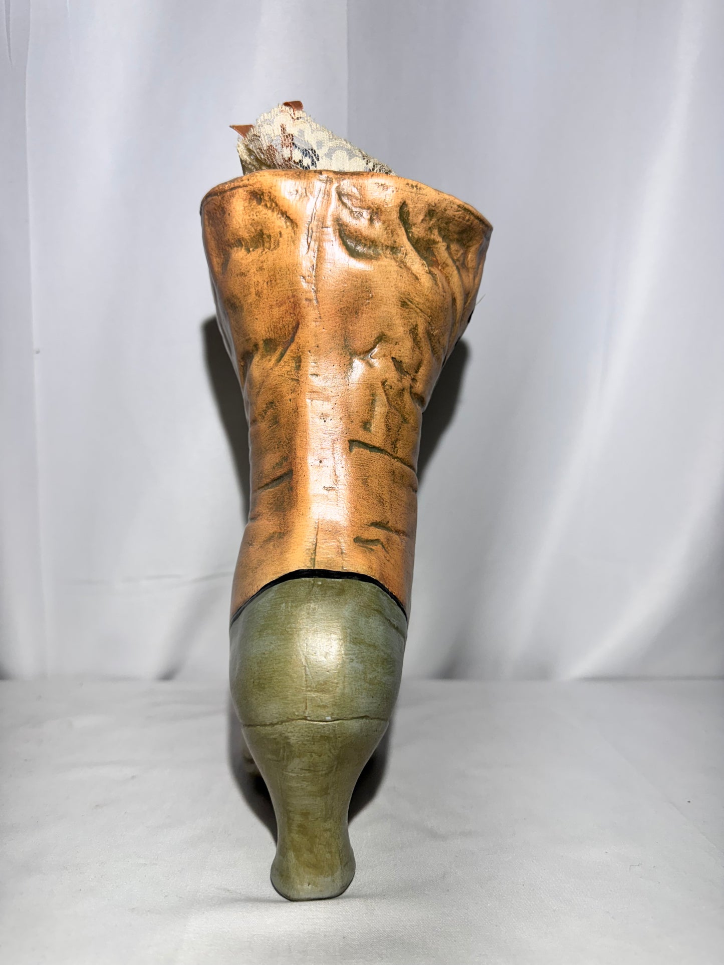 Decorative Victorian-Style Ceramic Boot Figurine / Vase