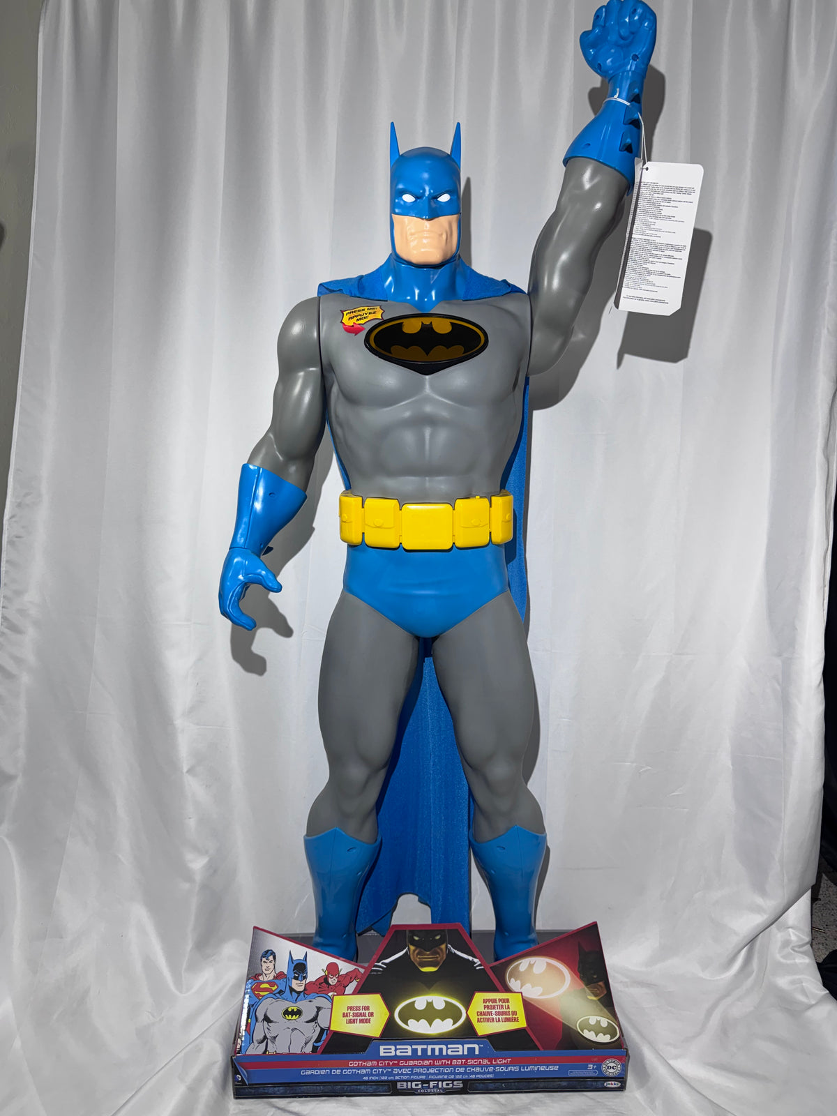 48” JAKKS Pacific DC Comics Big-Figs Batman – Giant Action Figure – Light-Up Bat-Signal – NOS