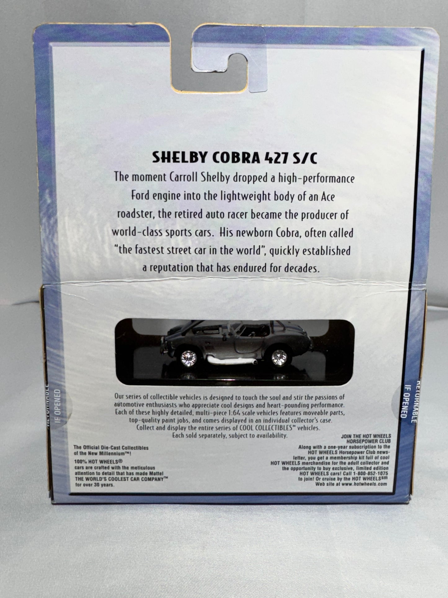 Hot Wheels Shelby Cobra 427 S/C – Limited Edition Diecast (2000 Mattel)