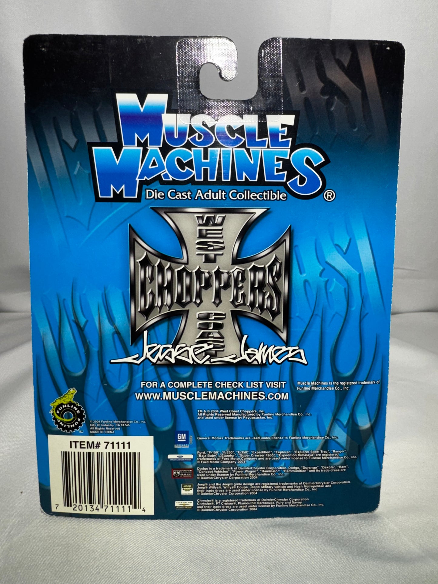 Muscle Machines Jesse James West Coast Choppers Ford Coupe Red 1:64 Diecast JJ04-64-09