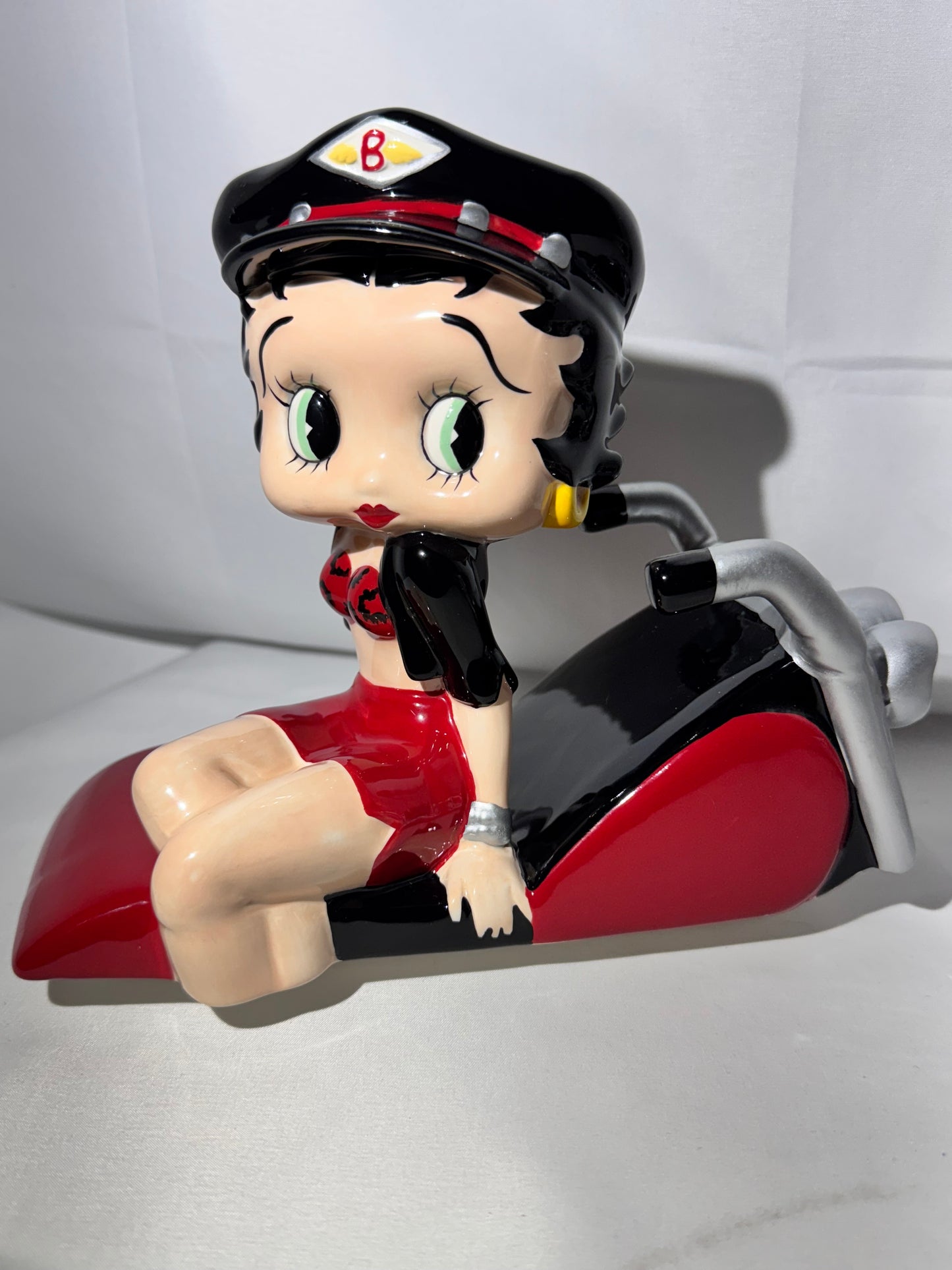 Betty Boop Motorcycle Cookie Jar – First Edition – King Features Syndicate