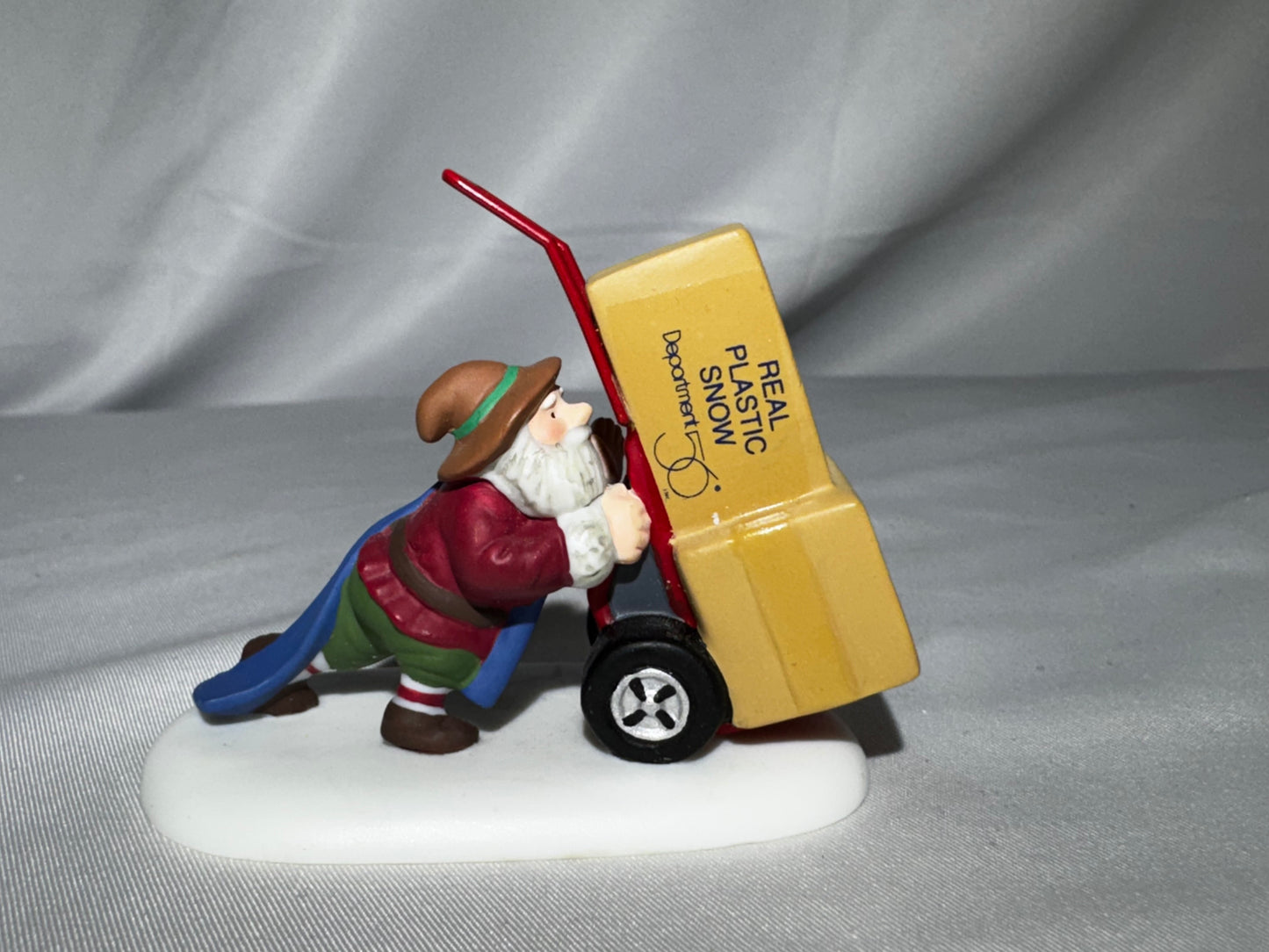 Department 56 North Pole Village Delivering Real Plastic Snow #56435 Elf w/ Box