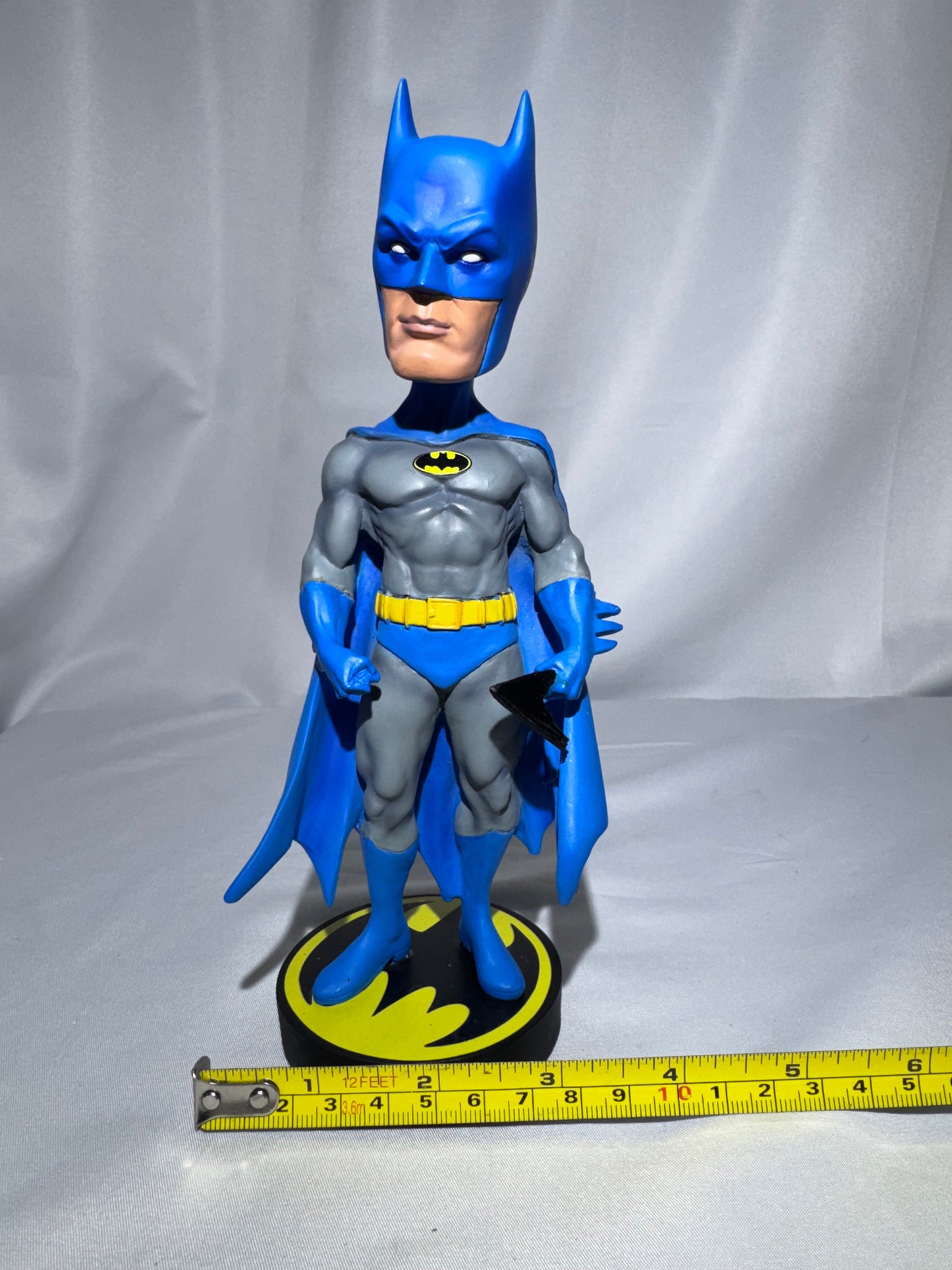 NECA DC Originals Batman Head Knocker 8” Bobblehead Blue Gray Suit Resin