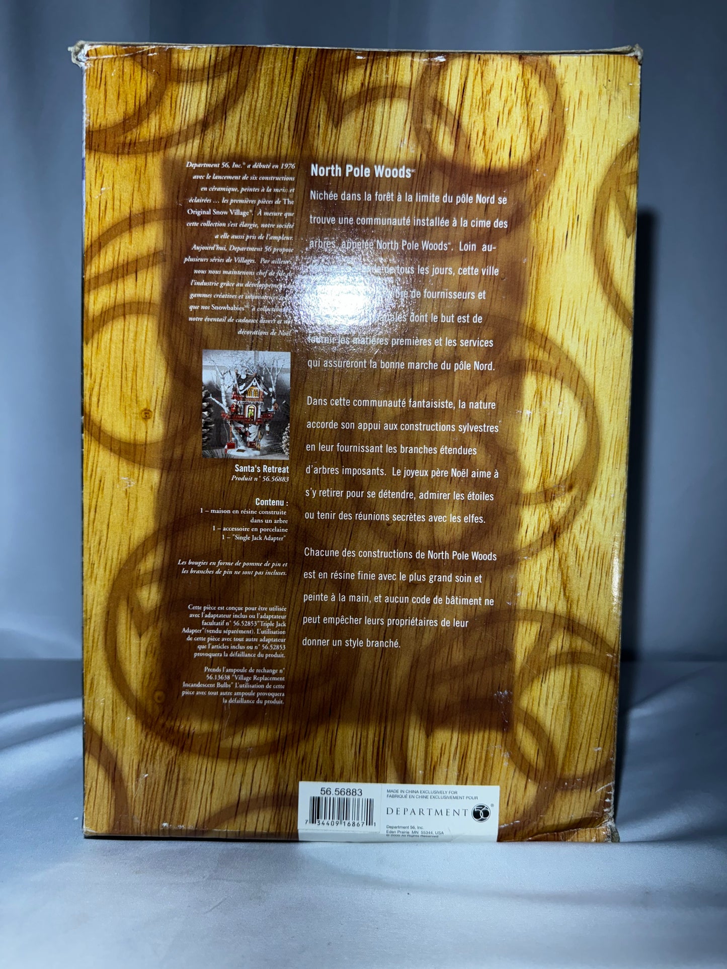Department 56 North Pole Woods “Santa’s Retreat” Lighted Tree House – Retired Collectible