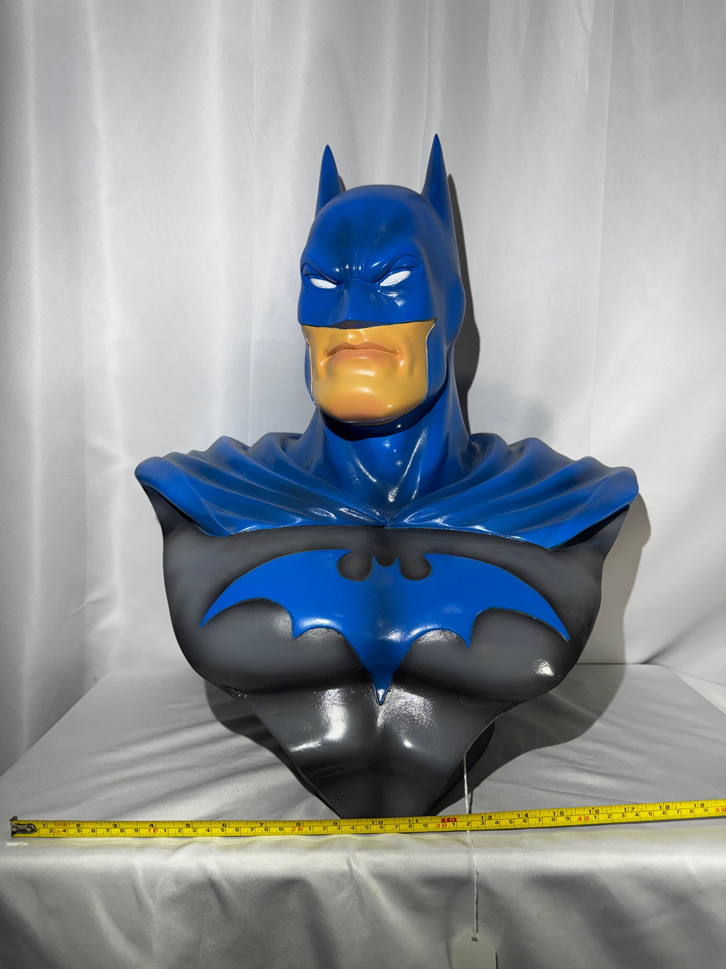 Vintage Batman Resin Bust 22” Large DC Comics Display Statue Grey & Blue