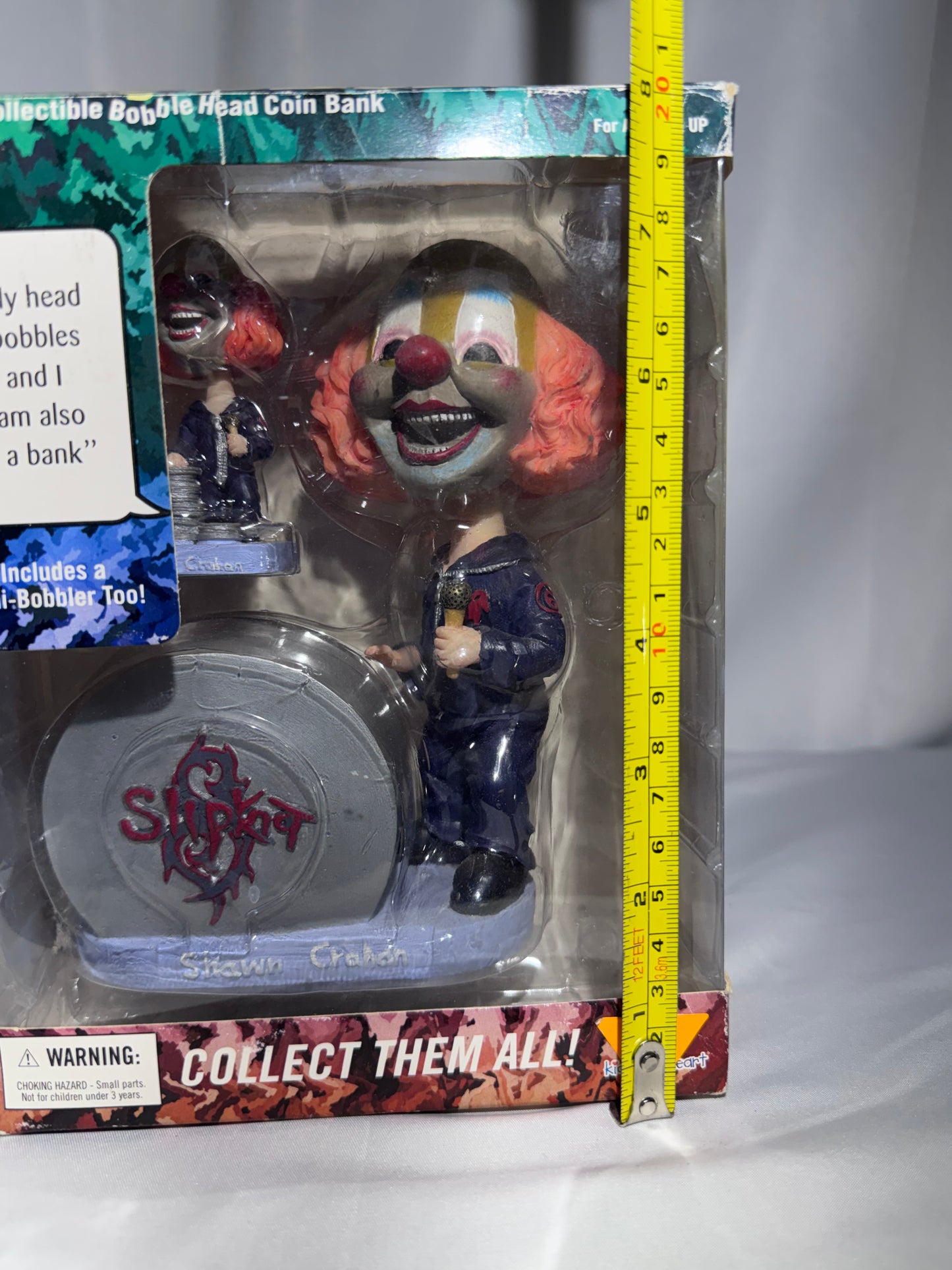 2002 Slipknot Slipknot Bobblerz Shawn “Clown” Crahan Bobblehead Coin Bank + Mini