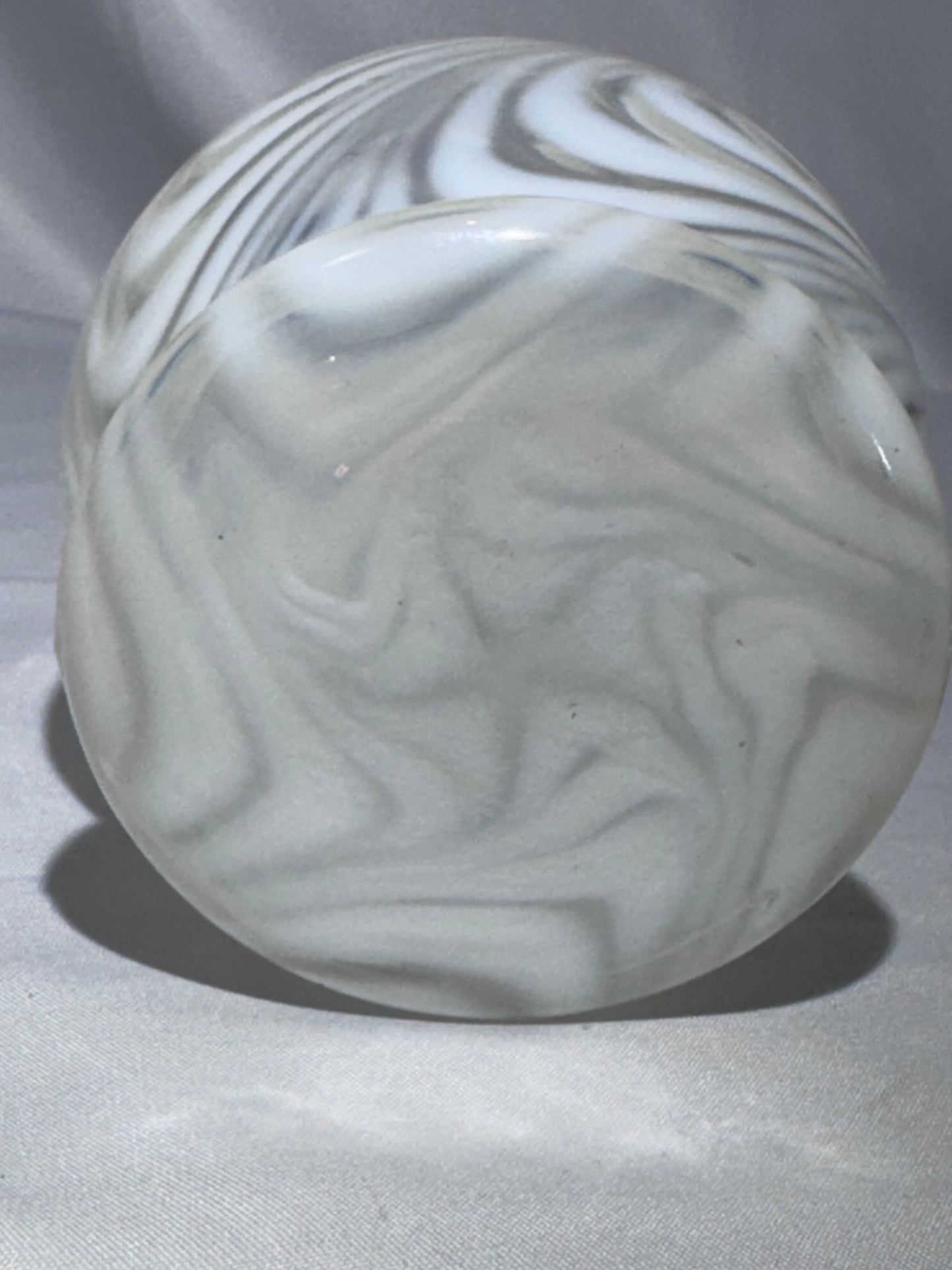 Antique Victorian White Opalescent Swirl Glass Sugar Shaker – c. 1880s–1900s