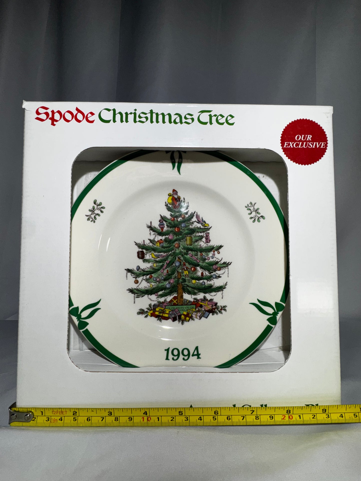 Spode Christmas Tree 1994 Annual Collector Plate 7 7/8” Earthenware w/ Box