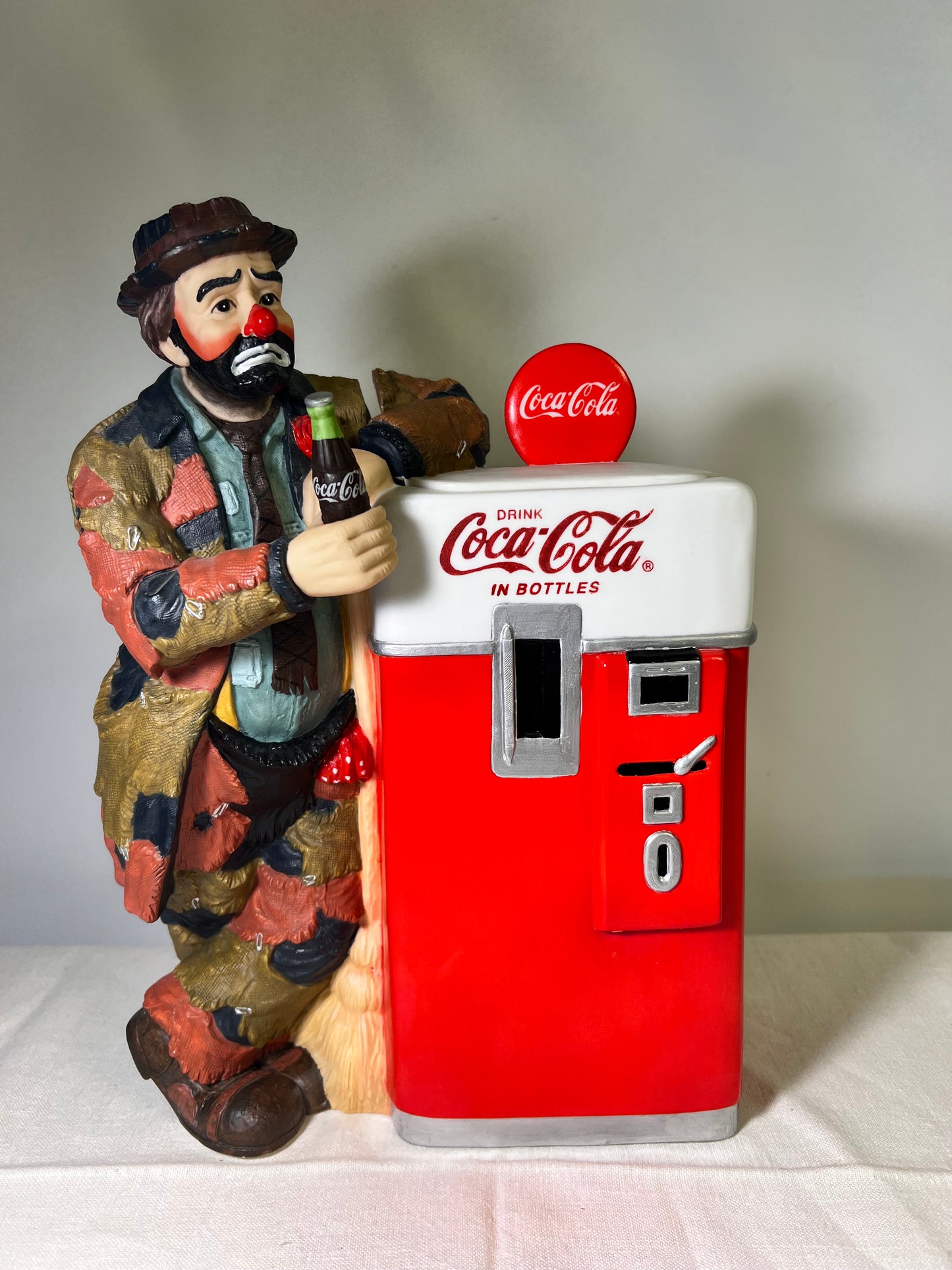 Emmet Kelly-Refresh You Best-sad Hobo clown- Coca-Cola Machine- limited edition 72/5,000 - signed