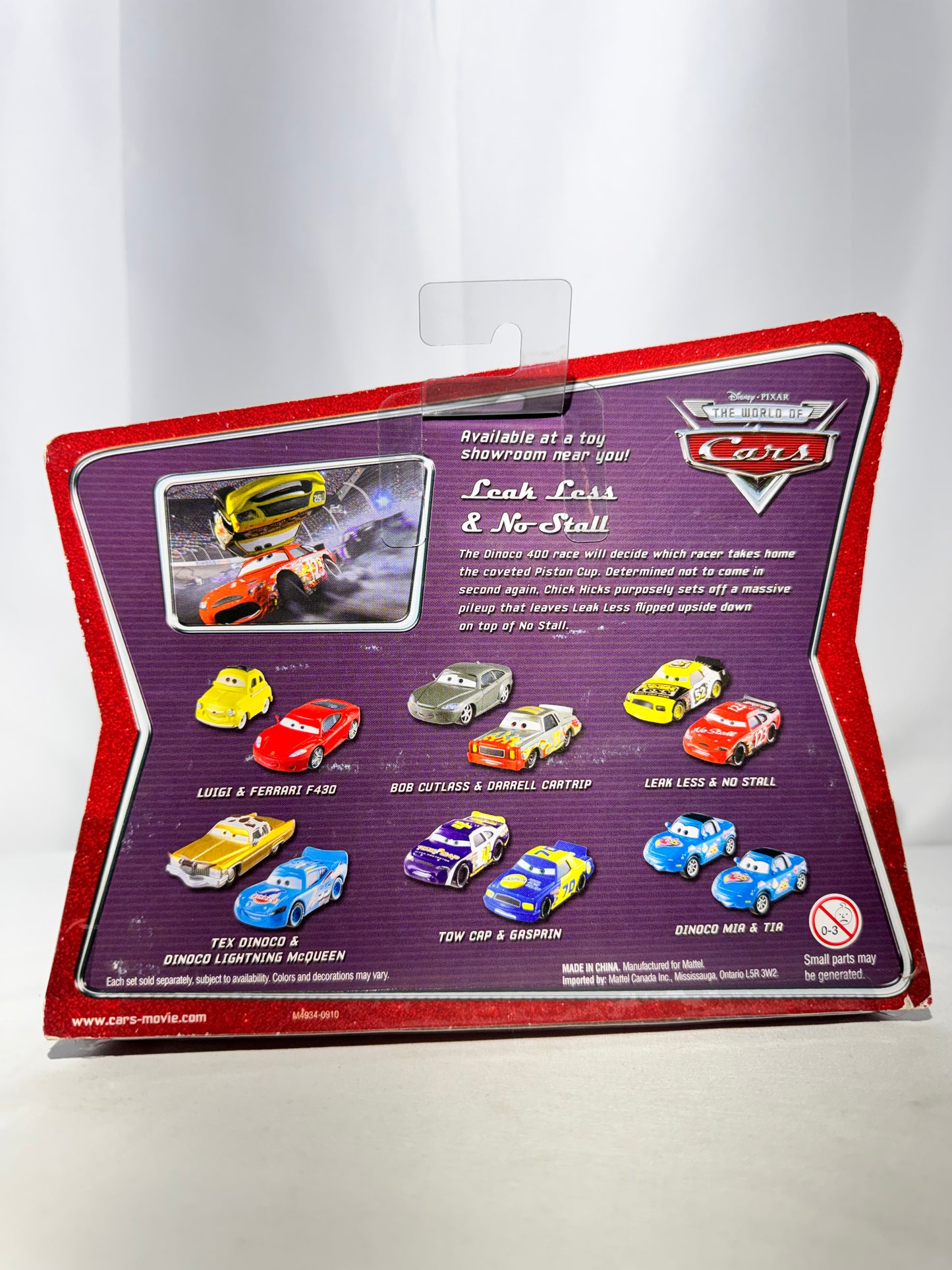 Disney Pixar Cars Movie Moments Leak Less No.52 & No Stall No.123 2-Pack Mattel World of Cars