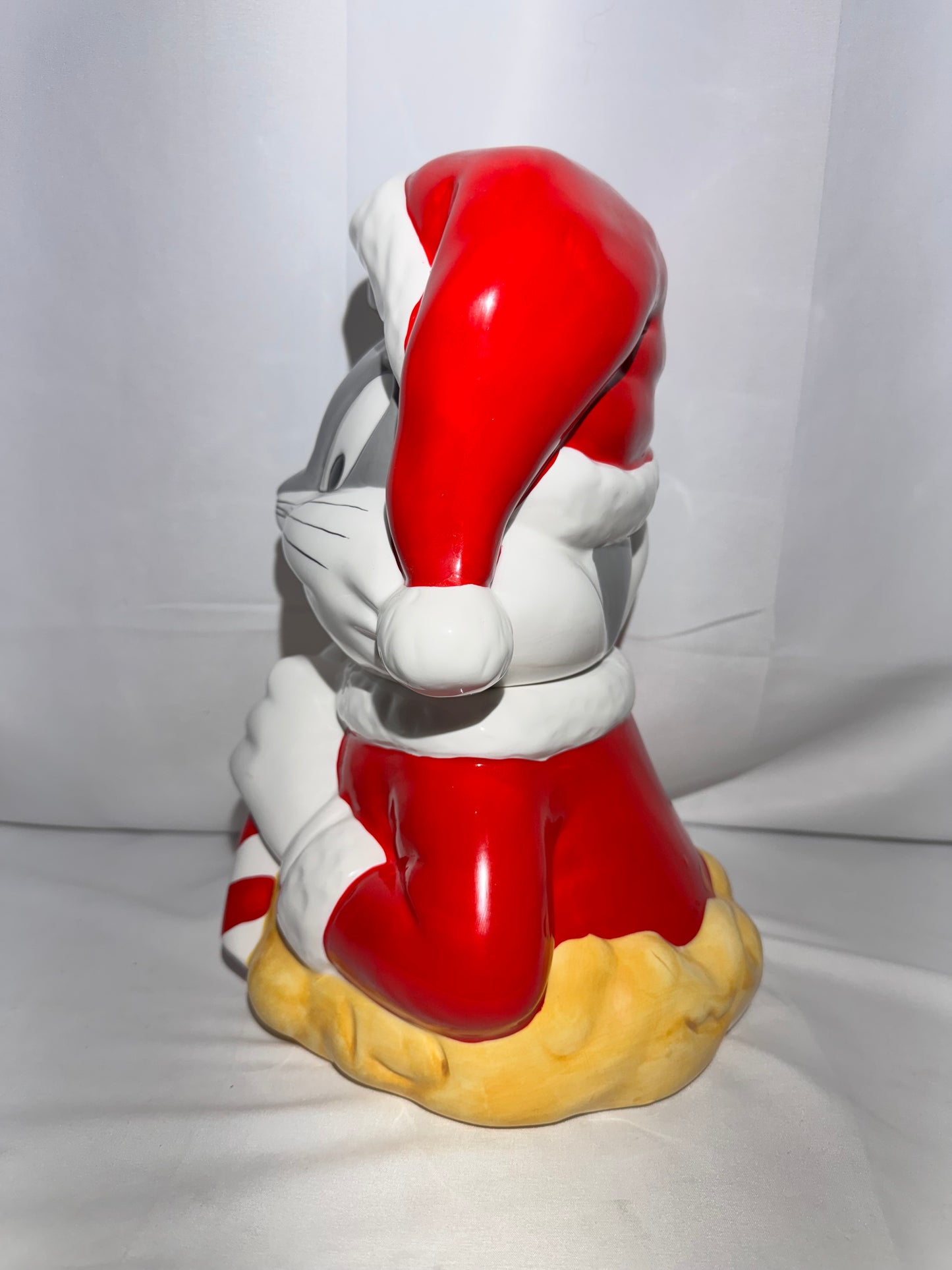 Vintage 1993 Looney Tunes Bugs Bunny Santa Cookie Jar Warner Brothers Christmas
