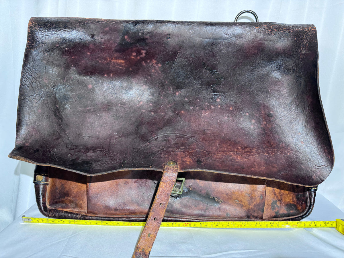 Vintage WWII-Era U.S. Mail Leather Postal Carrier / Messenger Bag – Heavy-Duty Leather – Bona Allen