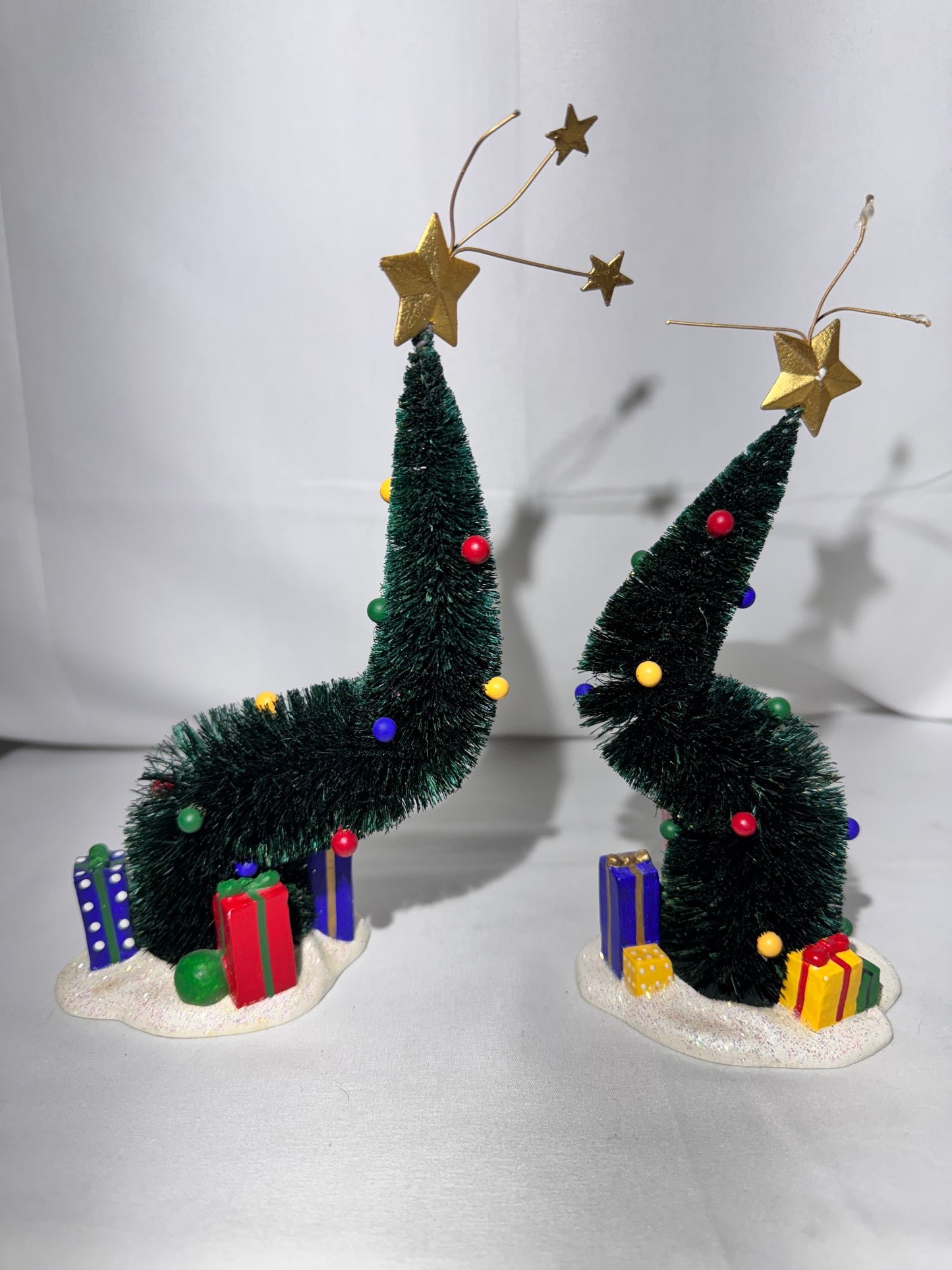 Department 56 Village Accessory – Green Glitter Sisal Trees (Set of 2) – Item #56.52902