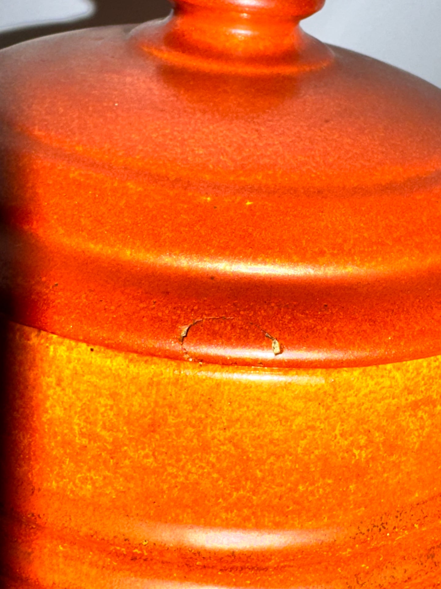 Amber Ringware Large Canister with Lid