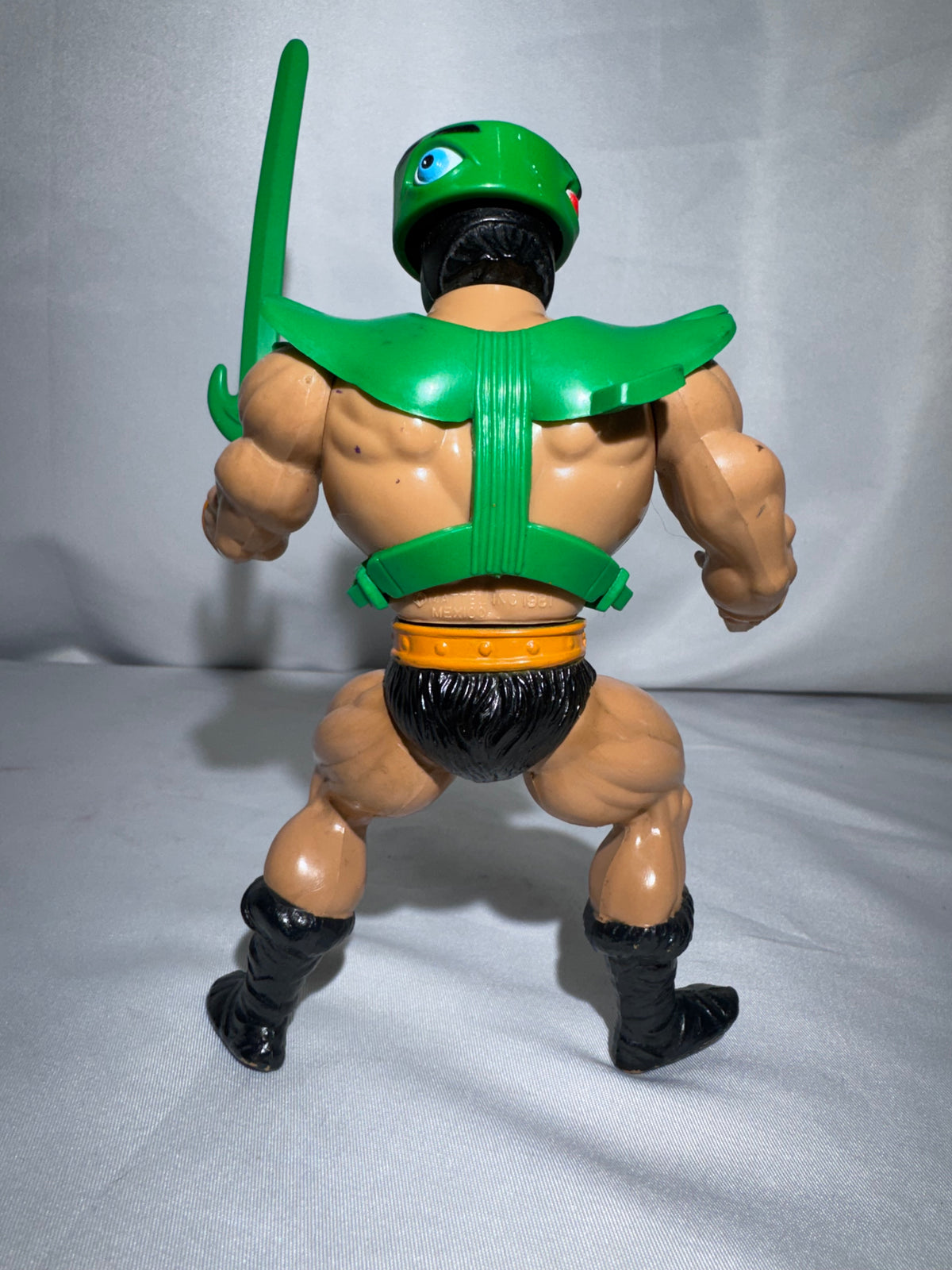 Vintage 1980s Mattel Masters of the Universe Tri-Klops Action Figure w/ Green Armor & Sword