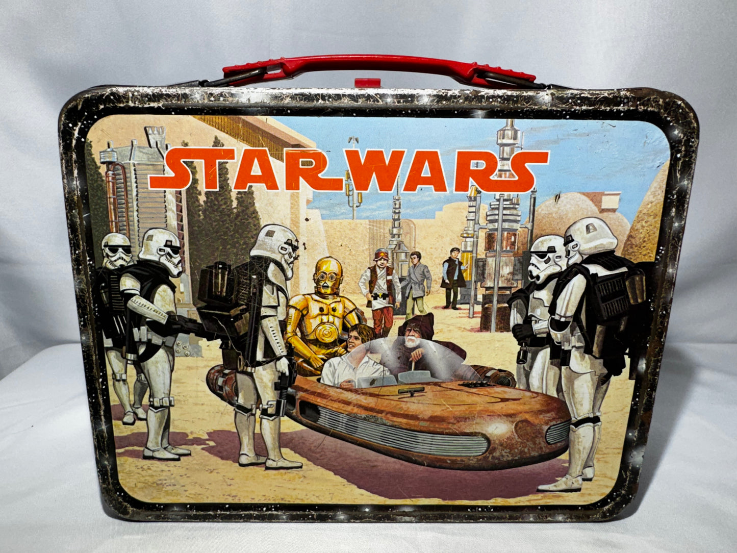 Vintage 1977 Star Wars Metal Lunchbox King-Seeley Thermos X-Wing & TIE Fighter