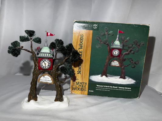 Department 56 North Pole Woods Gateway Entrance #56920 Tree Arch Retired w/ Box 2000