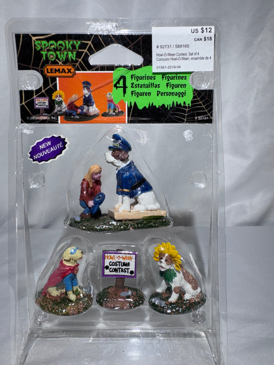 Lemax Spooky Town Howl-O-Ween Contest Set 92731 – Retired 2019 – Original Packaging