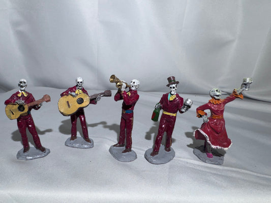 Lemax Spooky Town Fiesta De Los Muertos Set of 6 #52309 – 5 Figures – Missing 1
