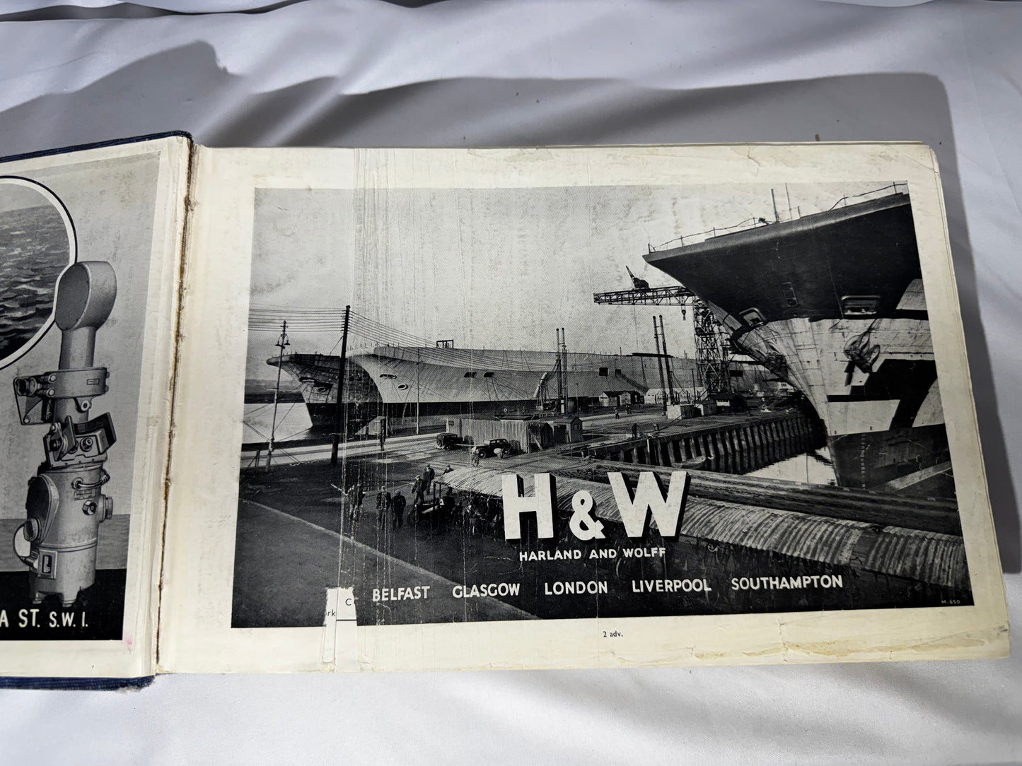 Vintage 1951-1952 Jane’s Fighting Ships Naval Reference Book Blue Hardcover