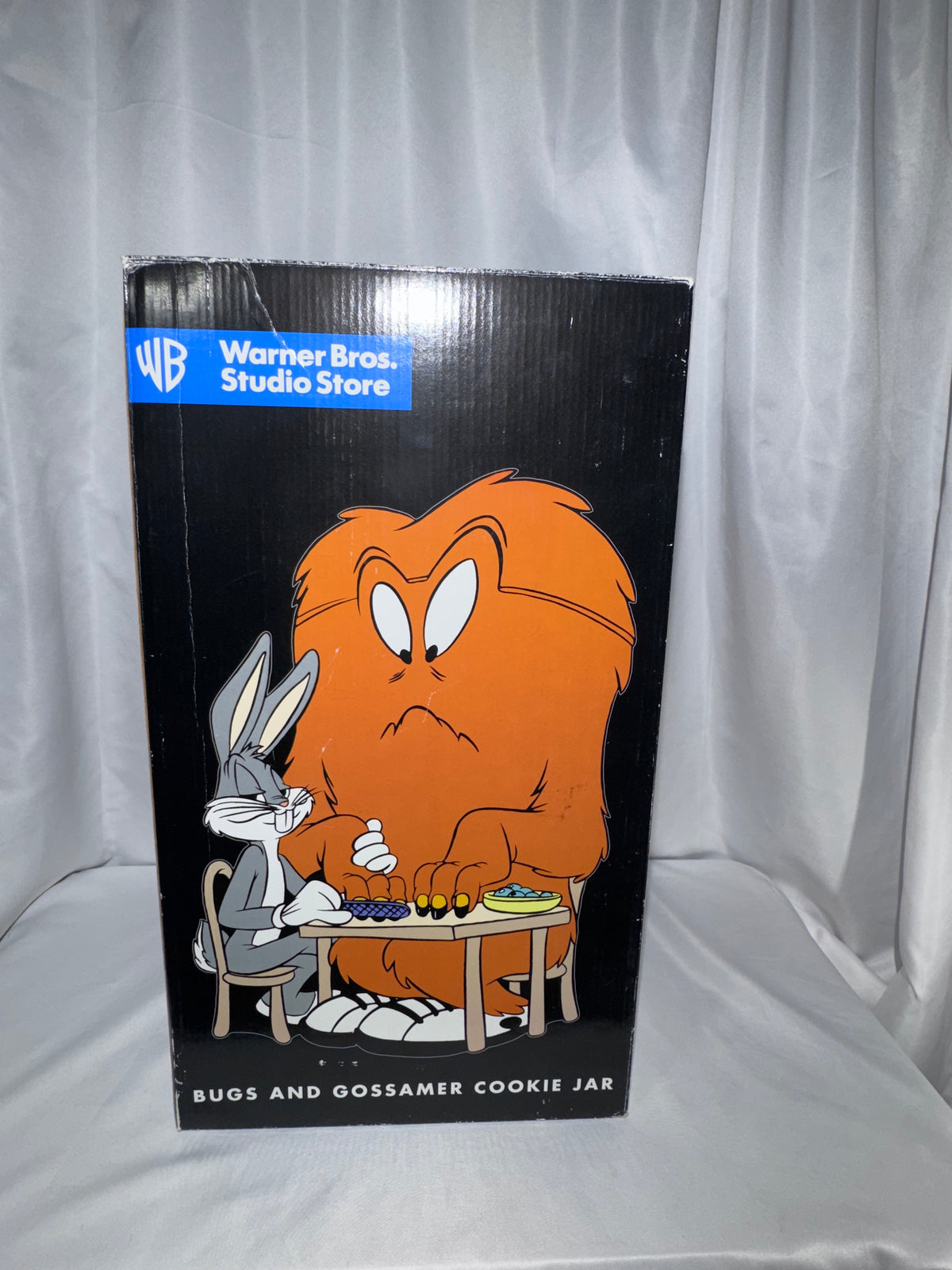 Vintage 1997 Warner Bros. Studio Store Bugs Bunny & Gossamer Cookie Jar – Original Box