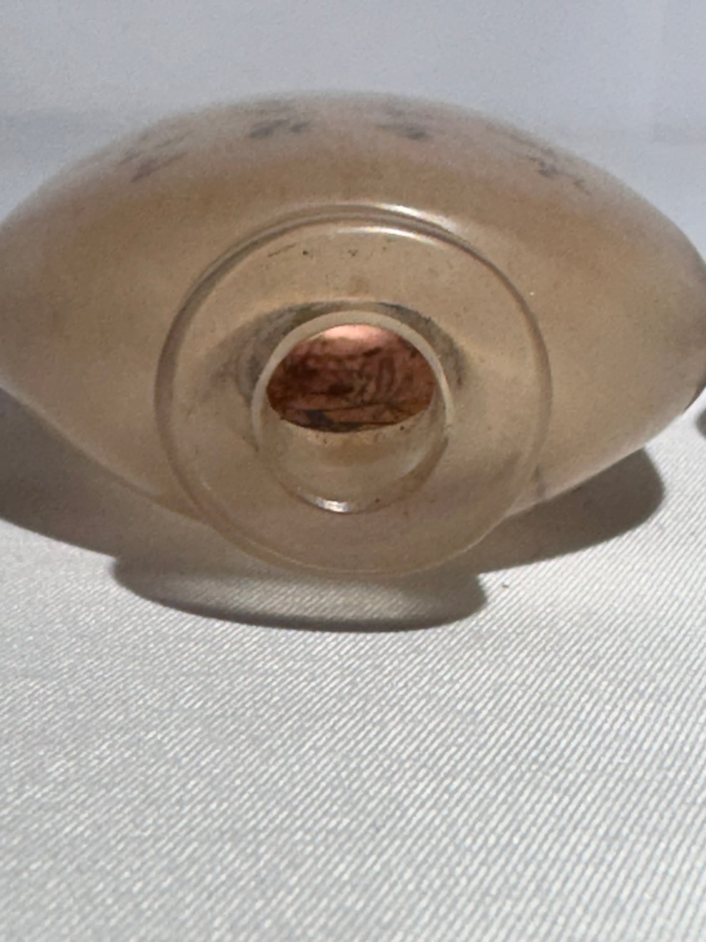 Chinese Old Beijing Glazed Inside-Painted Glass Snuff Bottle with Coral Topper