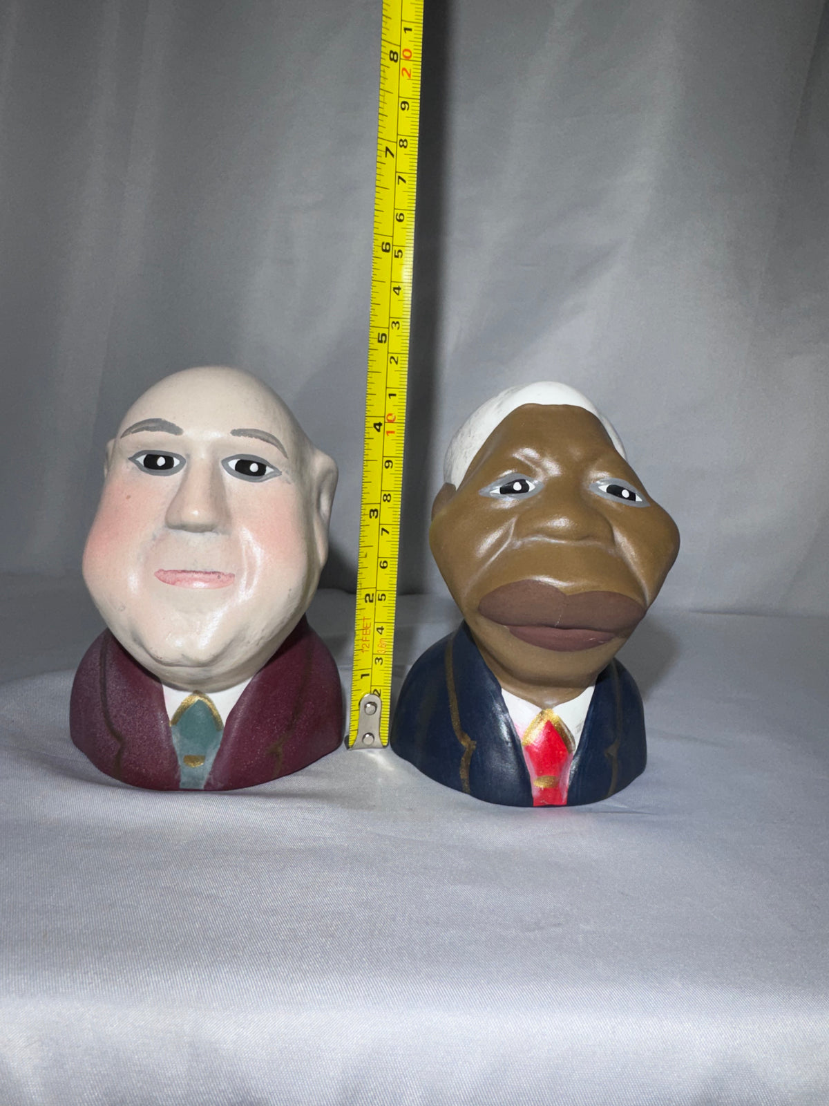 Vintage 1990s Nelson Mandela & F.W. de Klerk Ceramic Salt & Pepper Shakers – Baker Street Design – South Africa