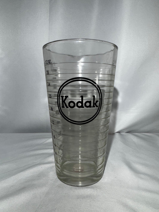 Vintage Kodak Darkroom Graduate Glass Measuring Pitcher 1 Liter 32oz Photo Lab