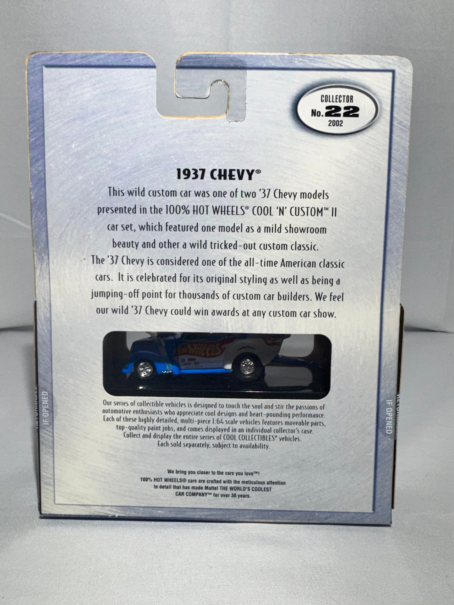 Hot Wheels 1937 Chevy – Blue & White Limited Edition Diecast (Mattel)