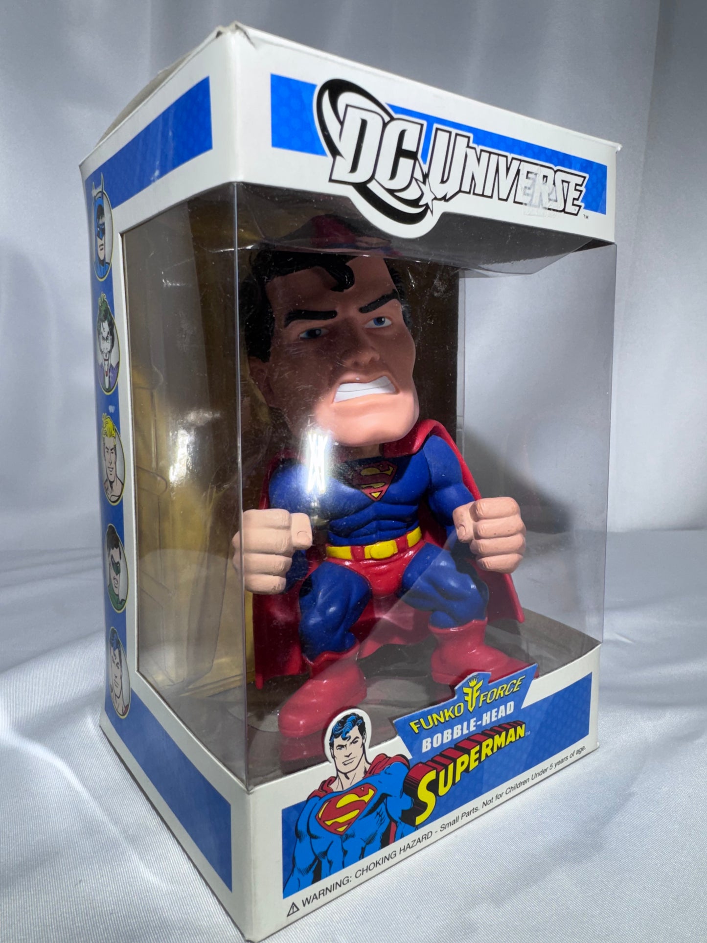 Vintage Funko Force DC Universe Superman Bobble-Head 2010 Figure in Box