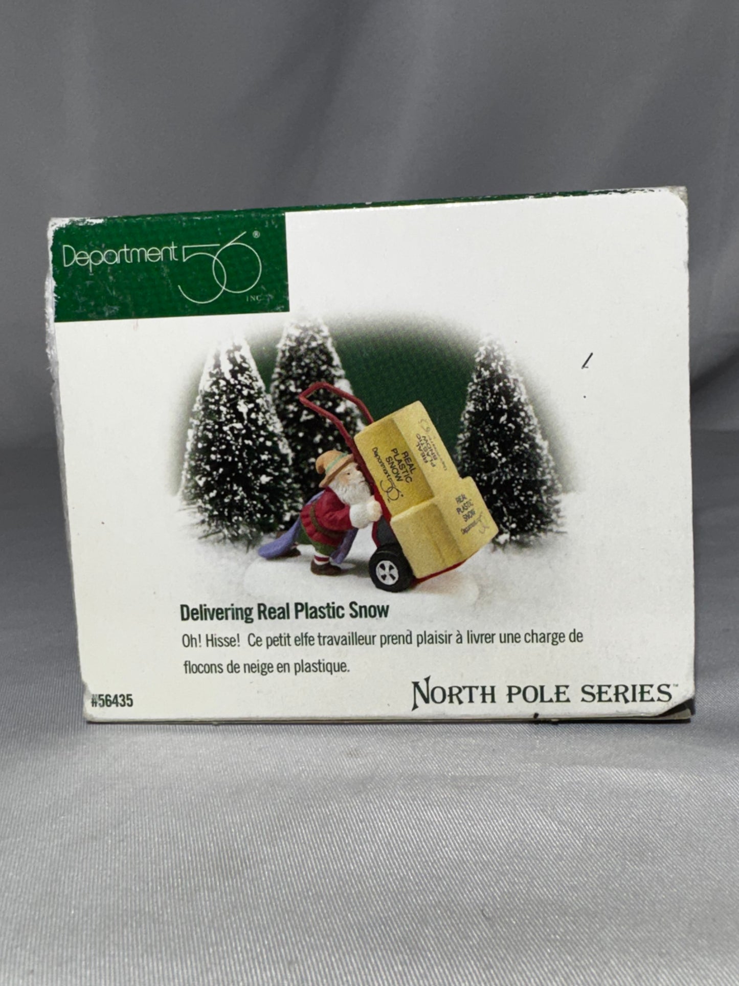 Department 56 North Pole Village Delivering Real Plastic Snow #56435 Elf w/ Box