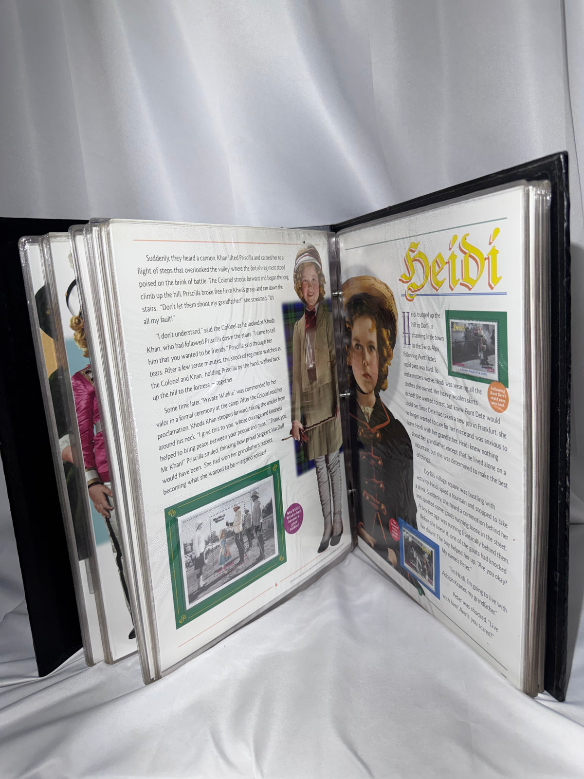 Vintage Shirley Temple Stamp Panels Collector Album – Postal Commemorative Society – 50 Sleeves