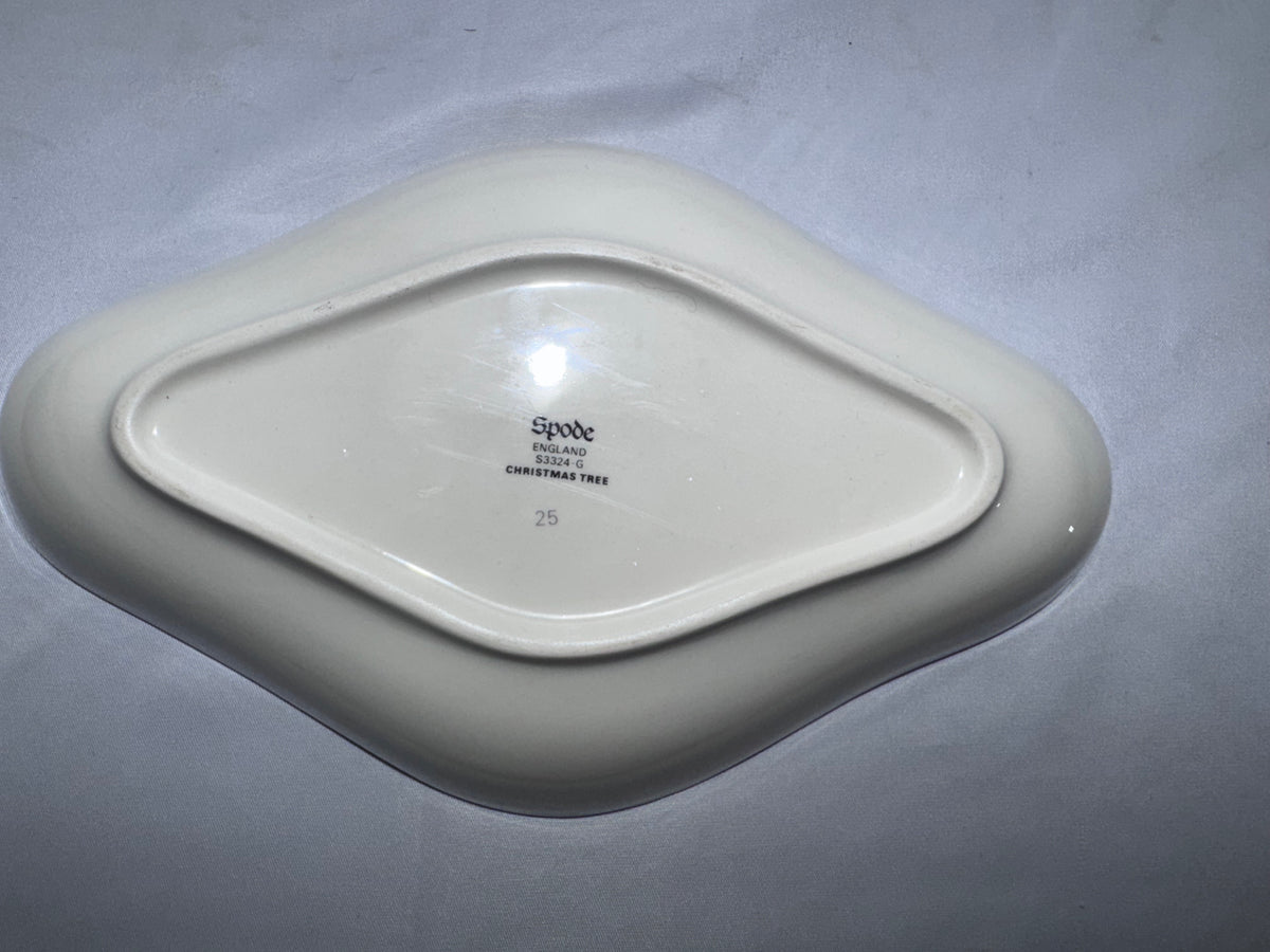 Vintage Spode Christmas Tree Diamond-Shaped Serving Dish – Holiday Tableware