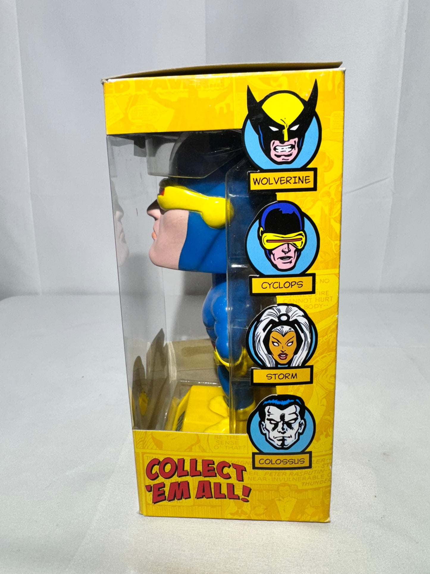 Marvel X-Men Cyclops Wacky Wobbler Bobblehead (2008) by Funko – Original Box