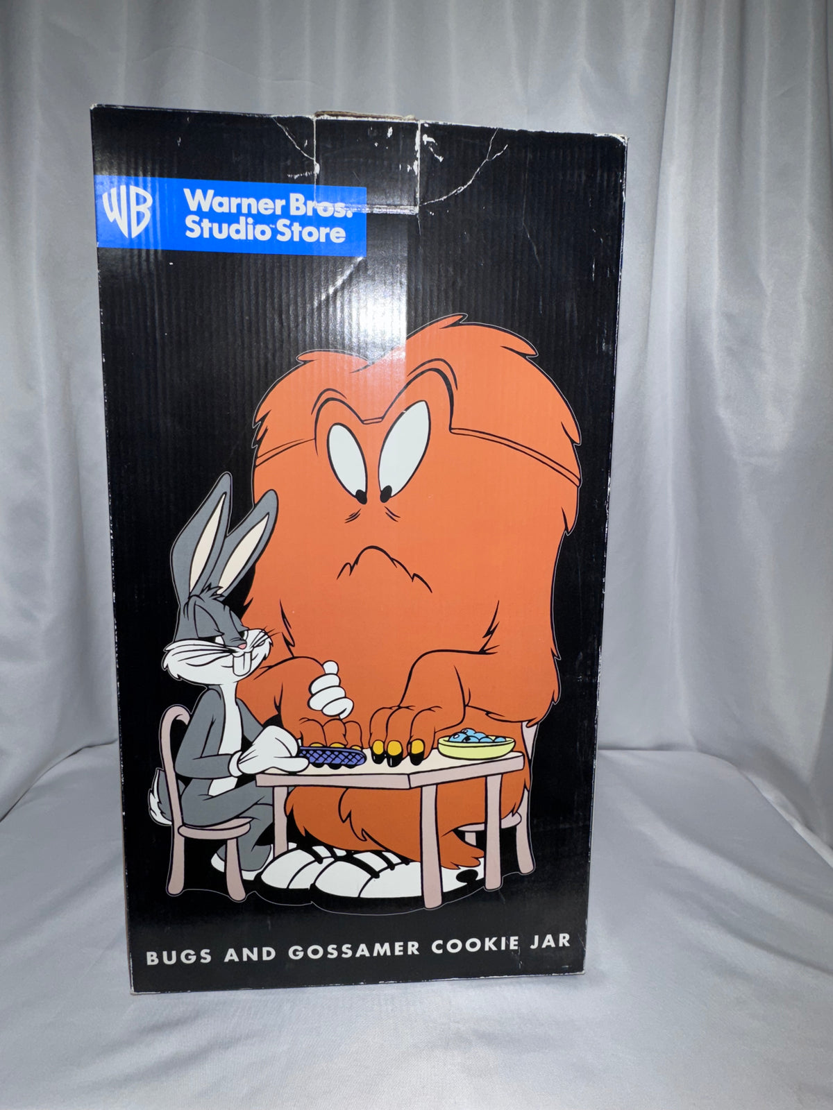 Vintage 1997 Warner Bros. Studio Store Bugs Bunny & Gossamer Cookie Jar – Original Box
