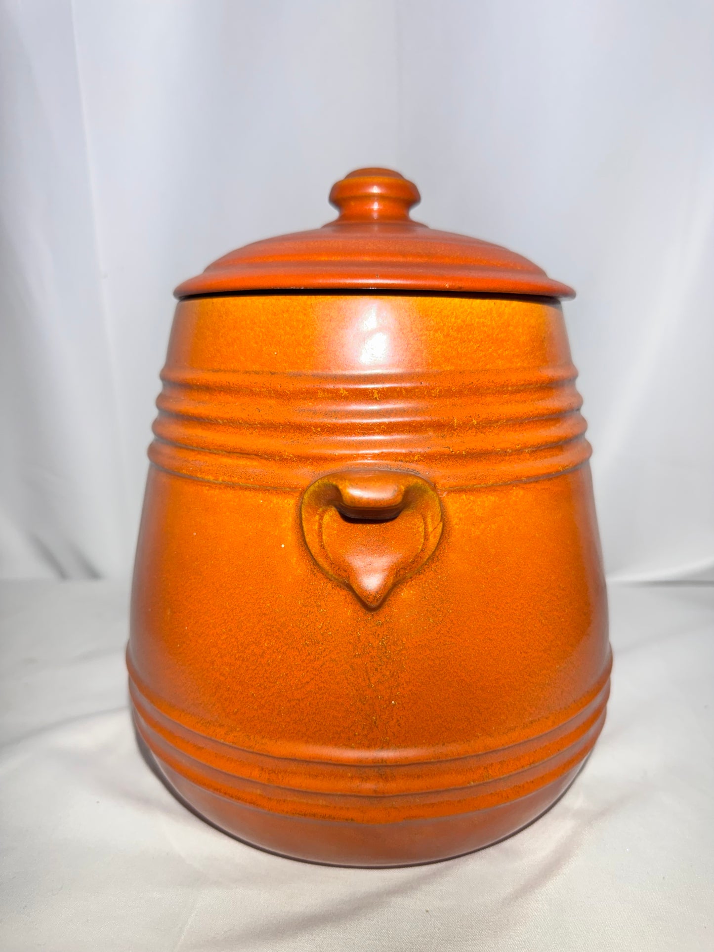 Amber Ringware Large Canister with Lid