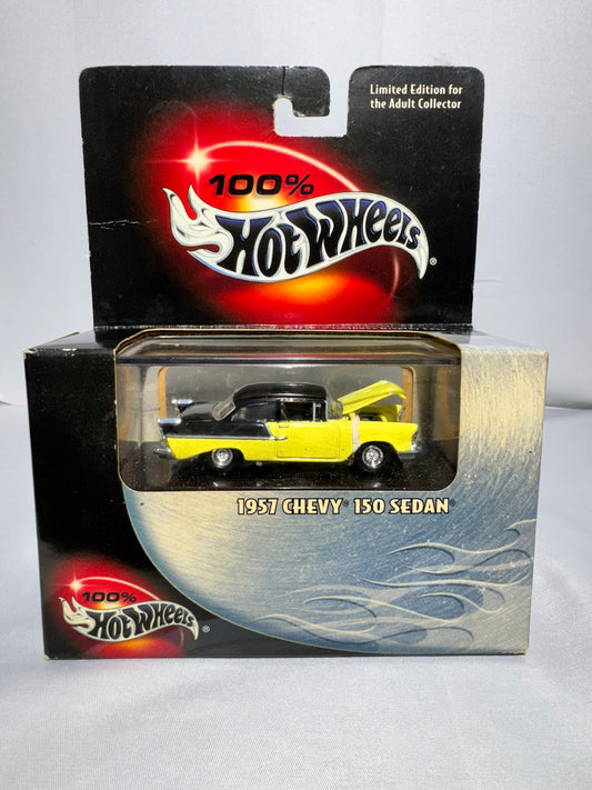 Hot Wheels 1957 Chevy 150 Sedan – Yellow and Black Limited Edition Diecast (2000 Mattel)