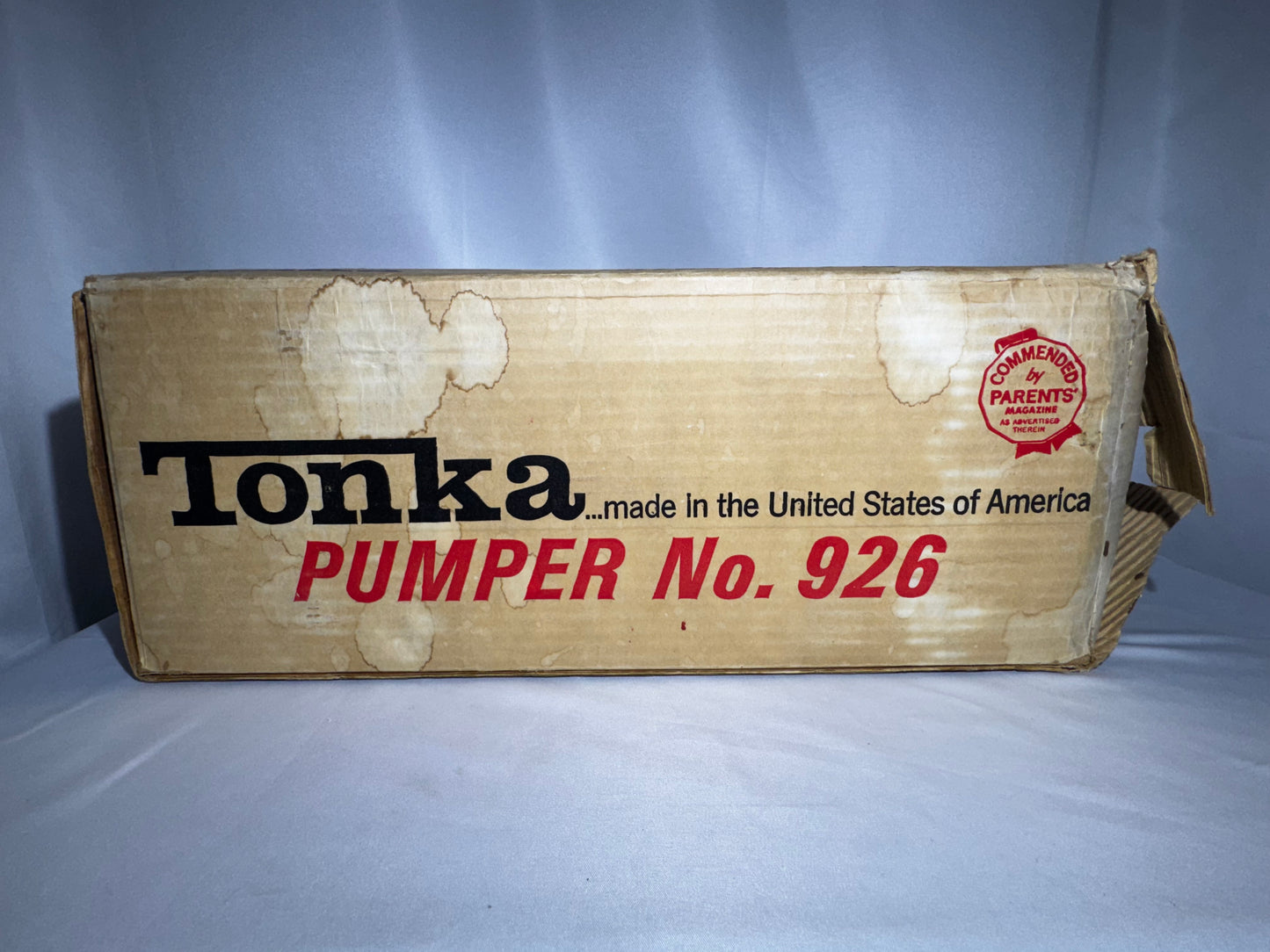 Vintage Tonka No. 926 Gas Turbine Pumper Fire Truck w/ Box Hose Hydrant 1967-68 No Ladder