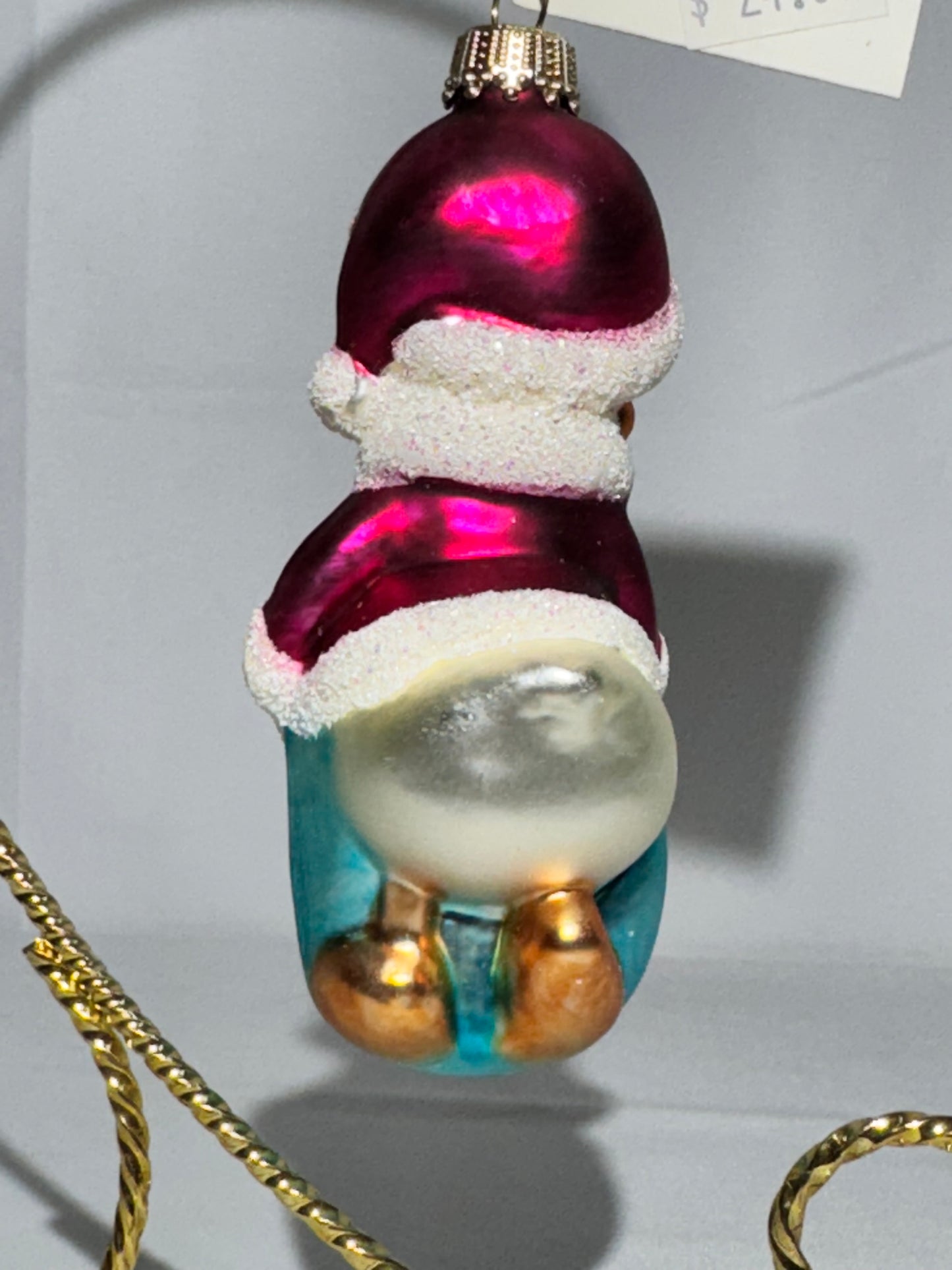 Donald Duck Santa Christmas Ornament – Dresden Dove Collection – Larry Fraga – Hand Blown & Hand Painted