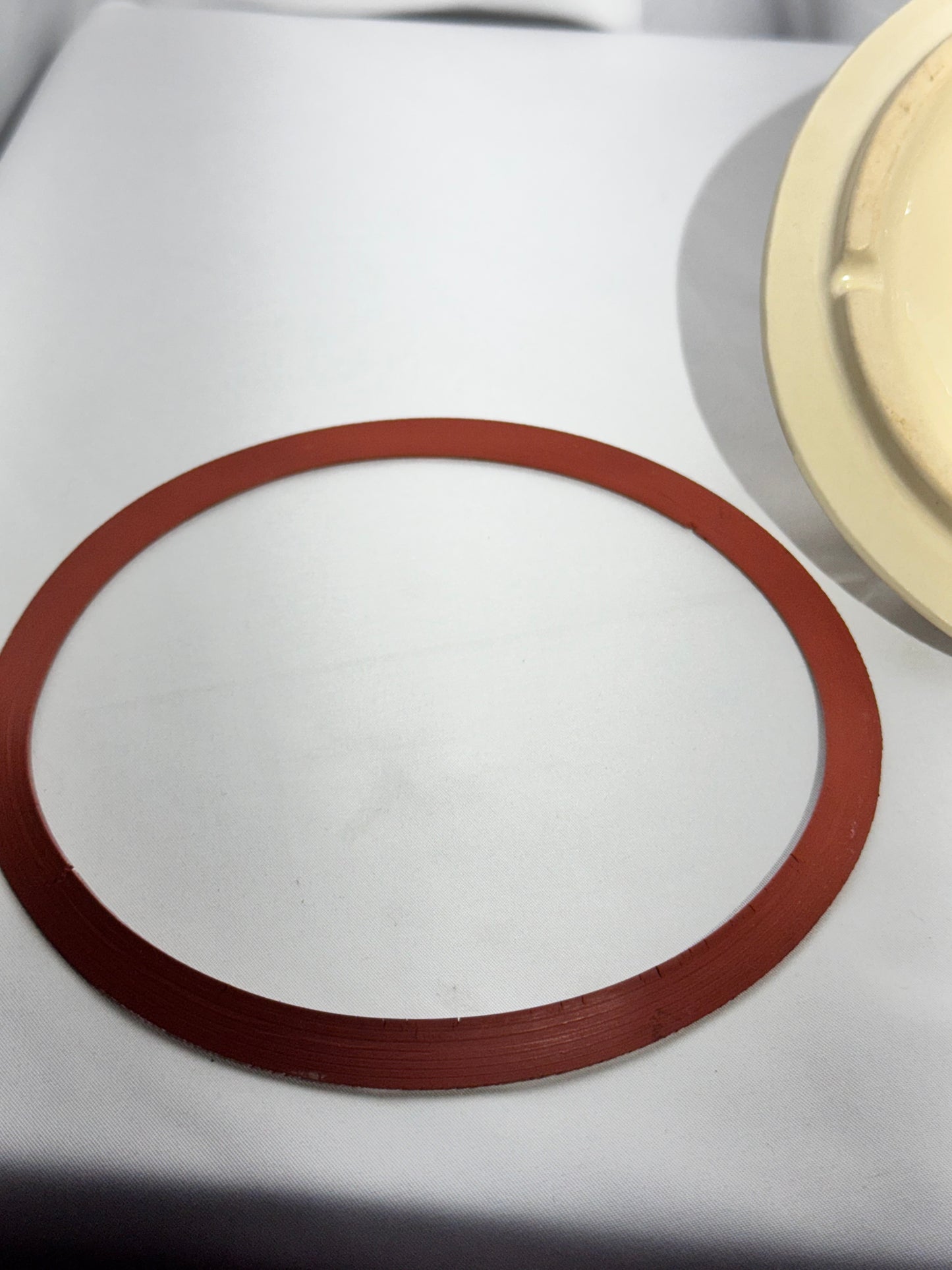 Vintage McCoy Pottery Stonecraft Kitchen Hamper Canister – #133 – Pink & Blue Stripes – USA