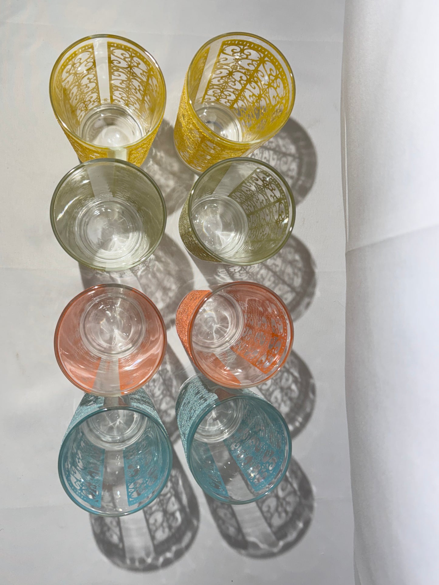 Mid Century Libbey Starlyte Madrid Hi-Ball Glasses Set of 8 w/ Box